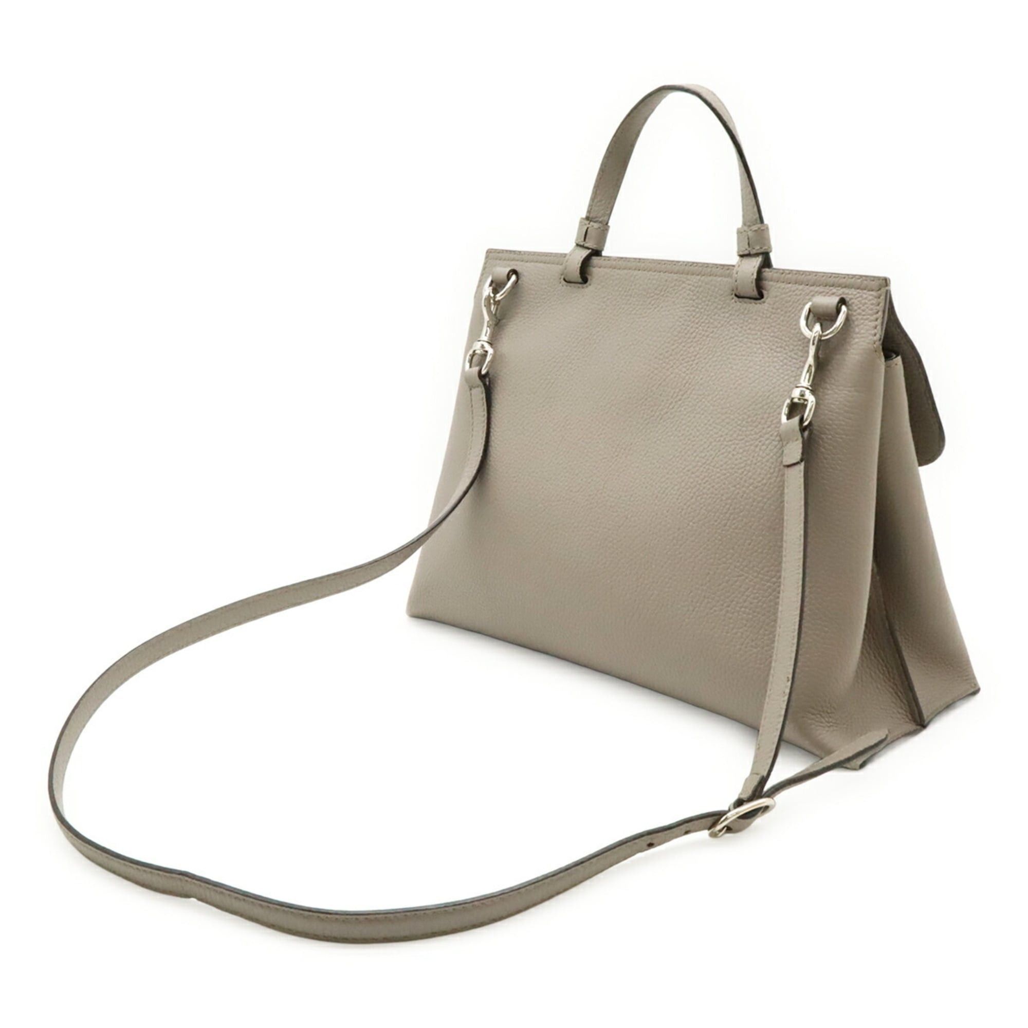 Gucci GUCCI Bamboo Daily Medium Handbag, Shoulder Bag, Leather, Gray, 392013 Size ONE SIZE - 3 Thumbnail