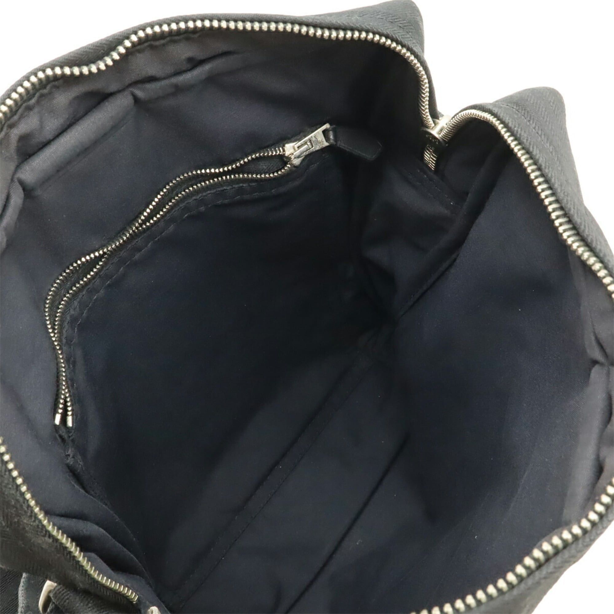 Hermes HERMES Acapulco Bandoulière MM Shoulder Bag Pochette Toile Chevron Leather Black Size ONE SIZE - 7 Thumbnail