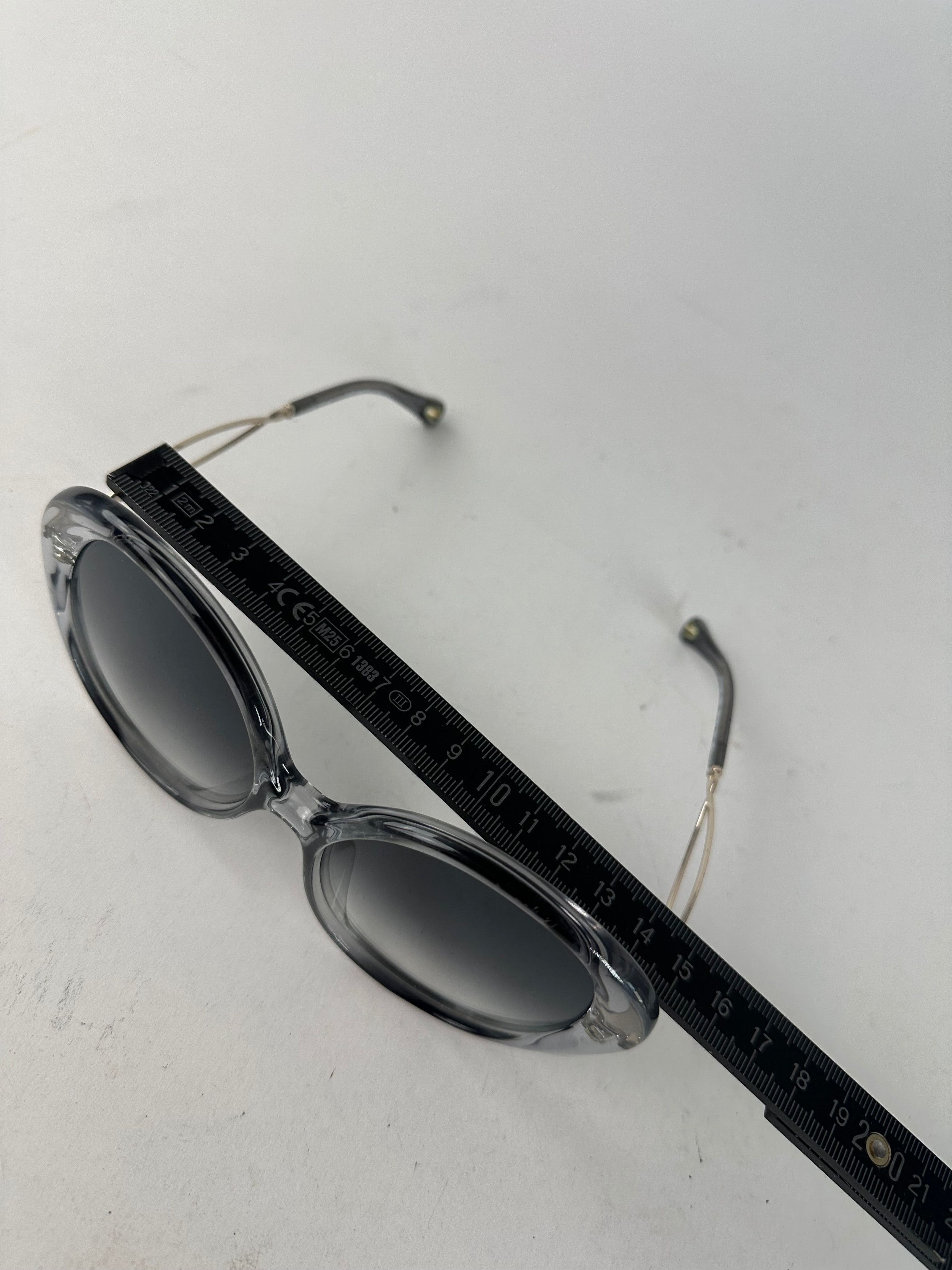 Chloe Vintage Chloé Overd Sunglasses Gray Acetate Metal Size ONE SIZE - 9 Thumbnail