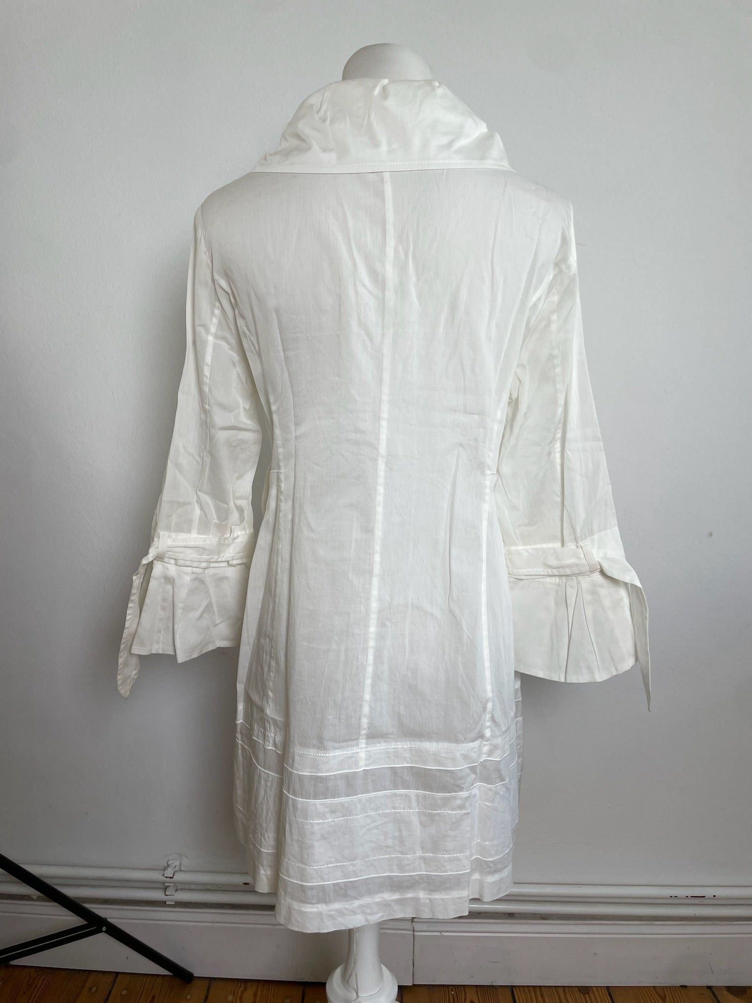 Courreges Vintage Cotton Coat White Silver Buttons Size M / US 6-8 / IT 42-44 - 12 Thumbnail