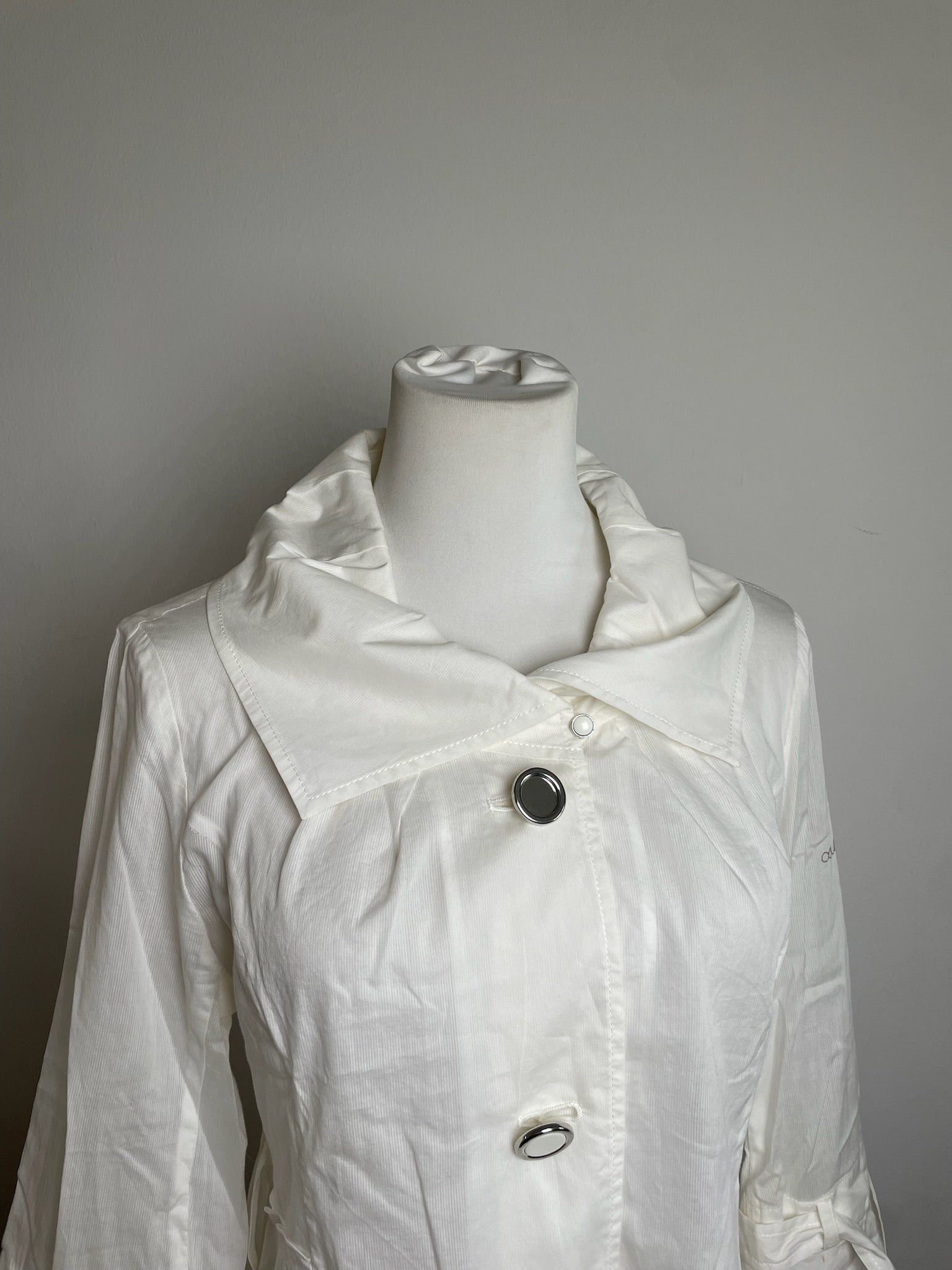Courreges Vintage Cotton Coat White Silver Buttons Size M / US 6-8 / IT 42-44 - 10 Thumbnail
