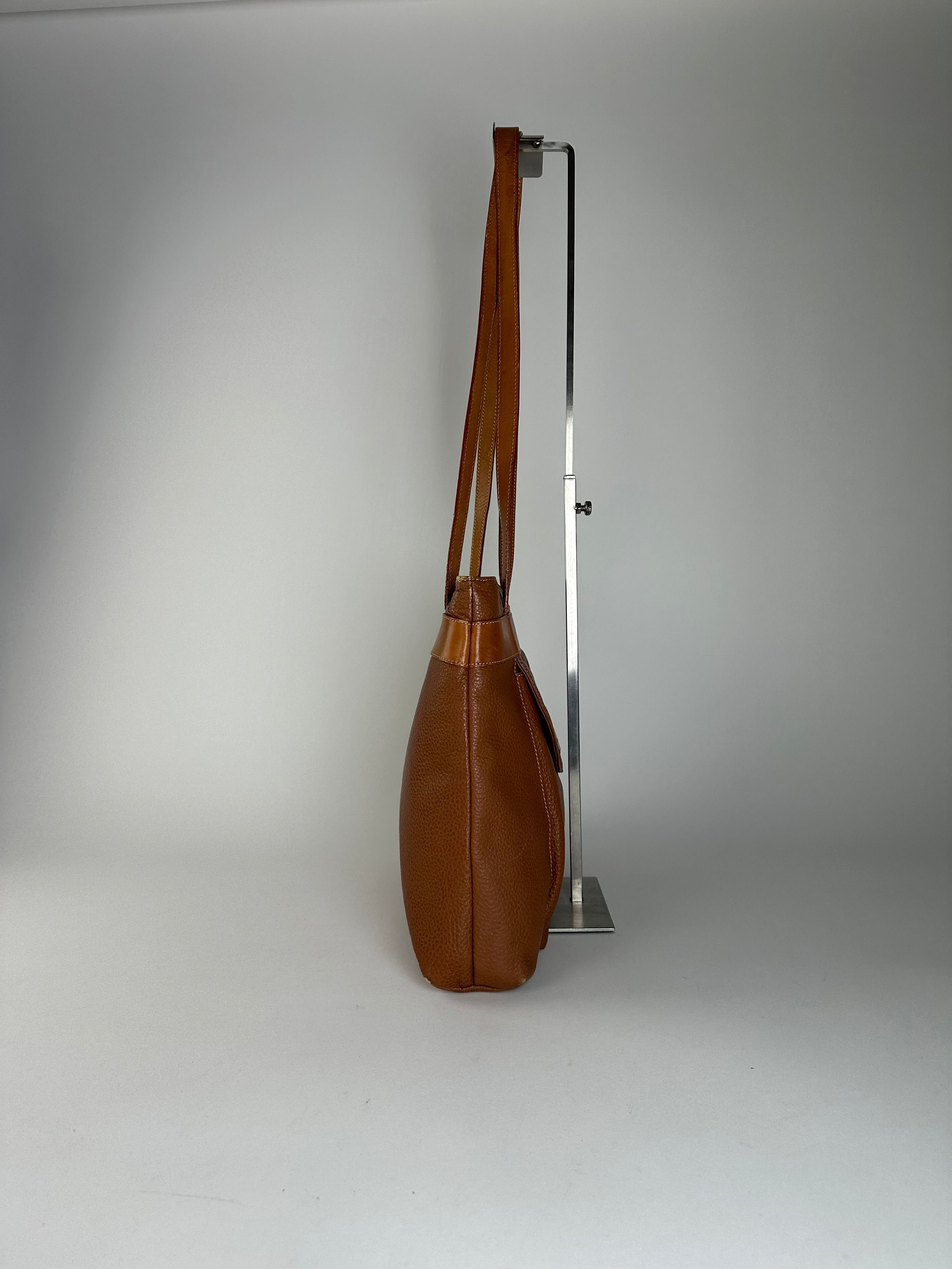 Courreges Vintage Pebbled Shoulder Bag Tan Size ONE SIZE - 5 Thumbnail