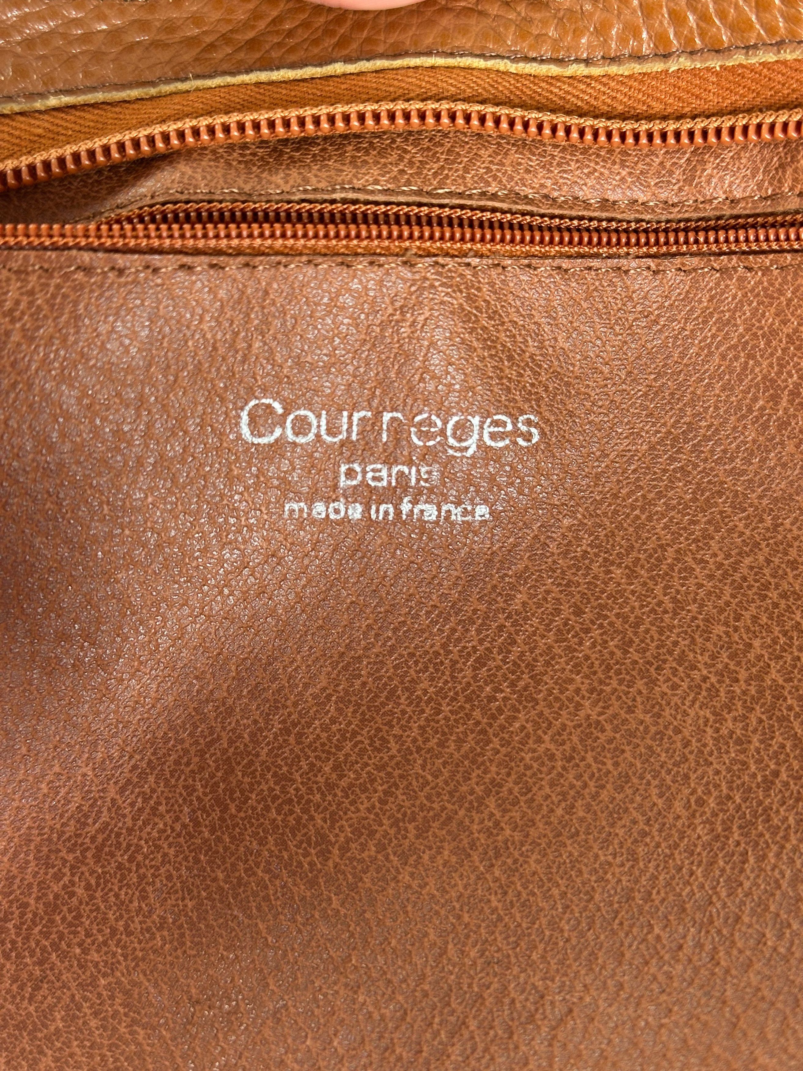 Courreges Vintage Pebbled Shoulder Bag Tan Size ONE SIZE - 4 Thumbnail