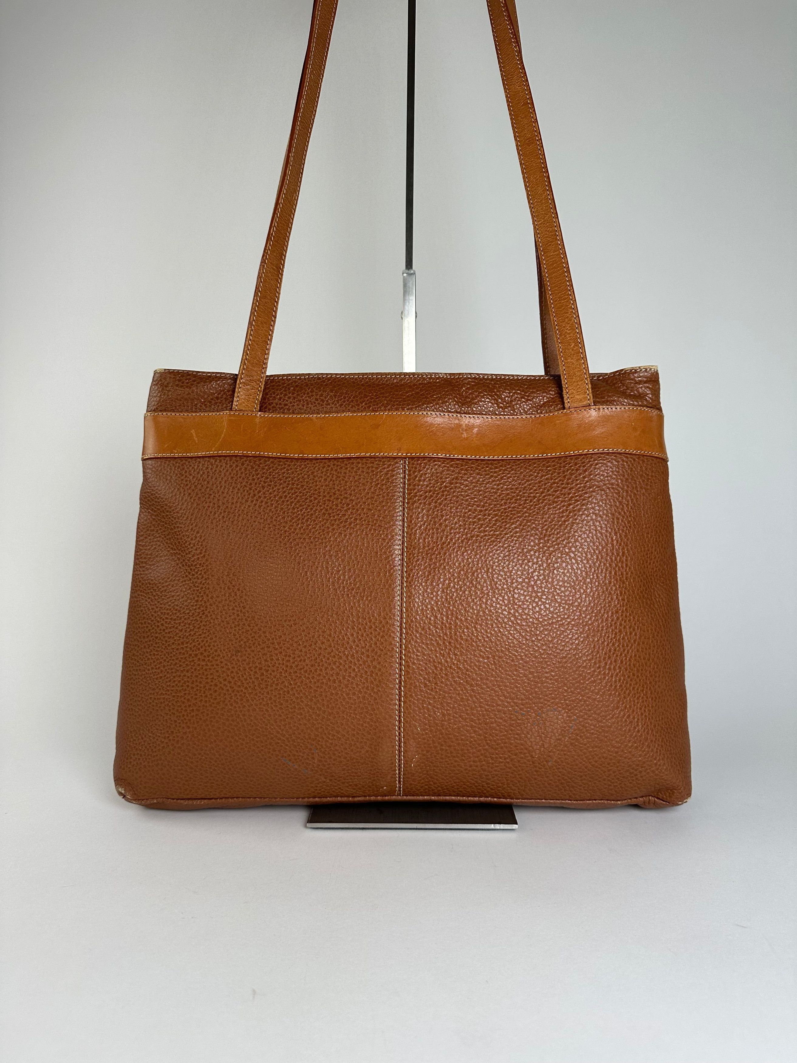 Courreges Vintage Pebbled Shoulder Bag Tan Size ONE SIZE - 12 Thumbnail