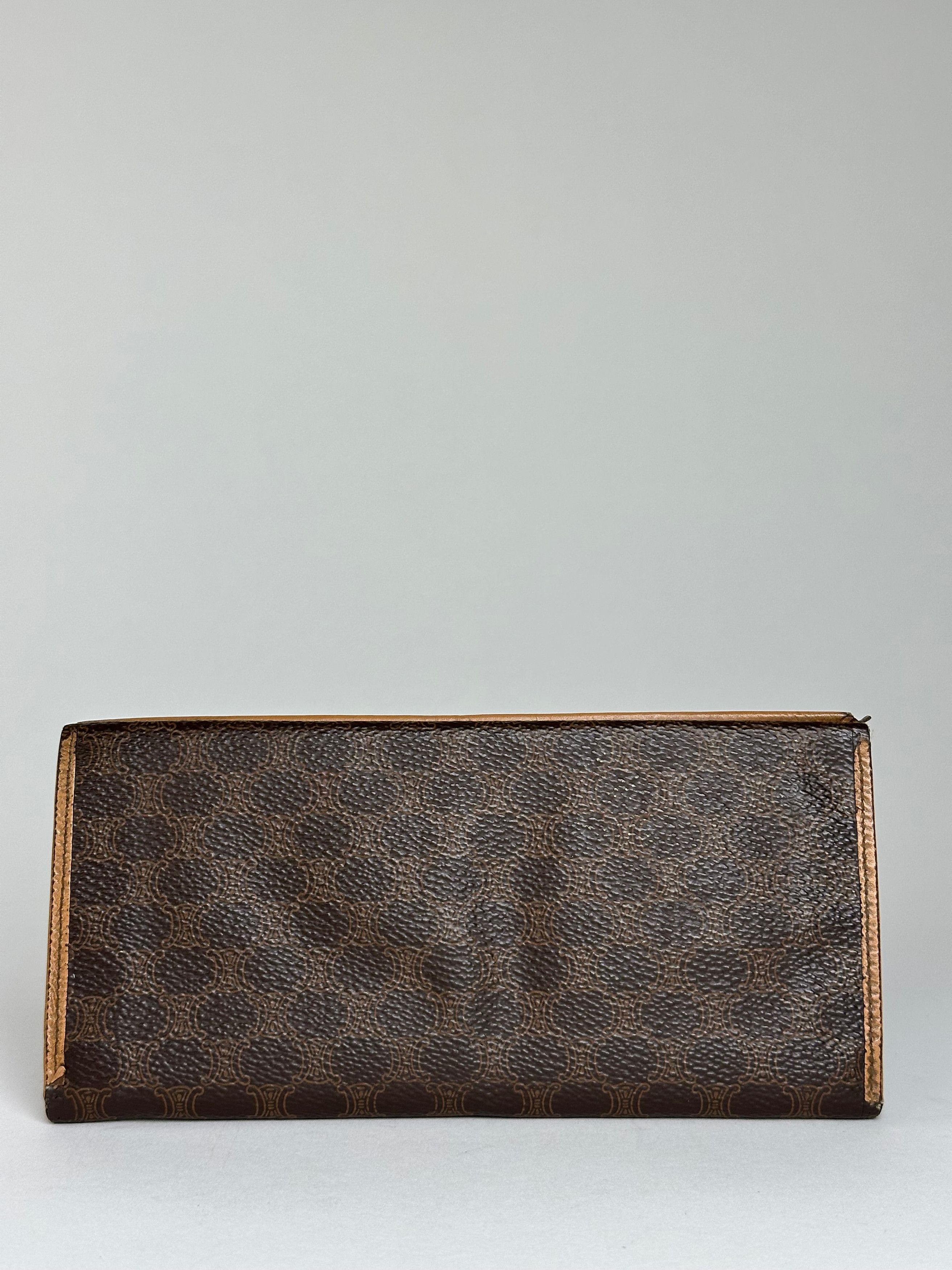 Celine Vintage Embossed Wallet Brown Size ONE SIZE - 2 Thumbnail