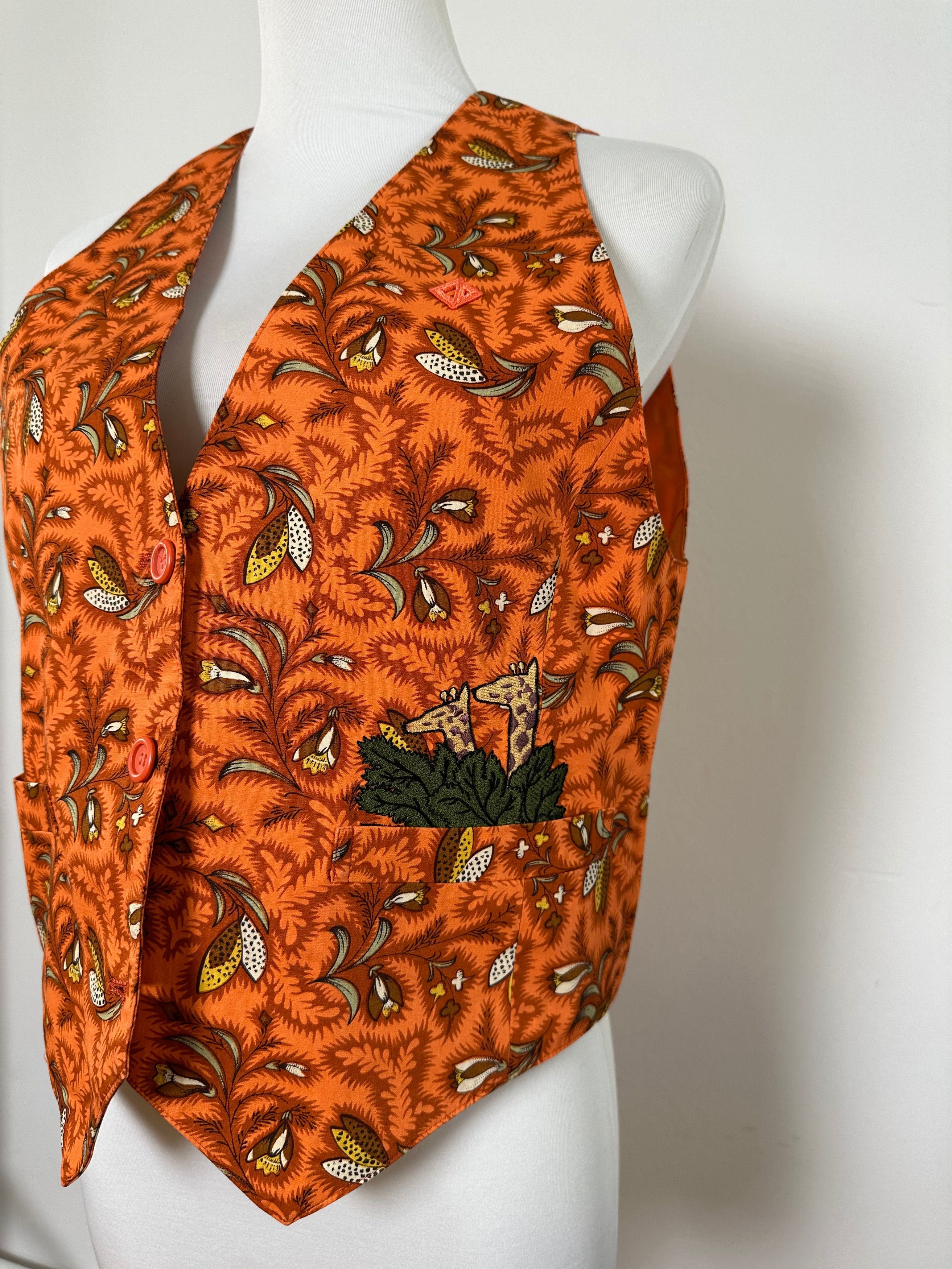 Dior Vintage Silk Vest Orange Size S / US 4 / IT 40 - 9 Thumbnail