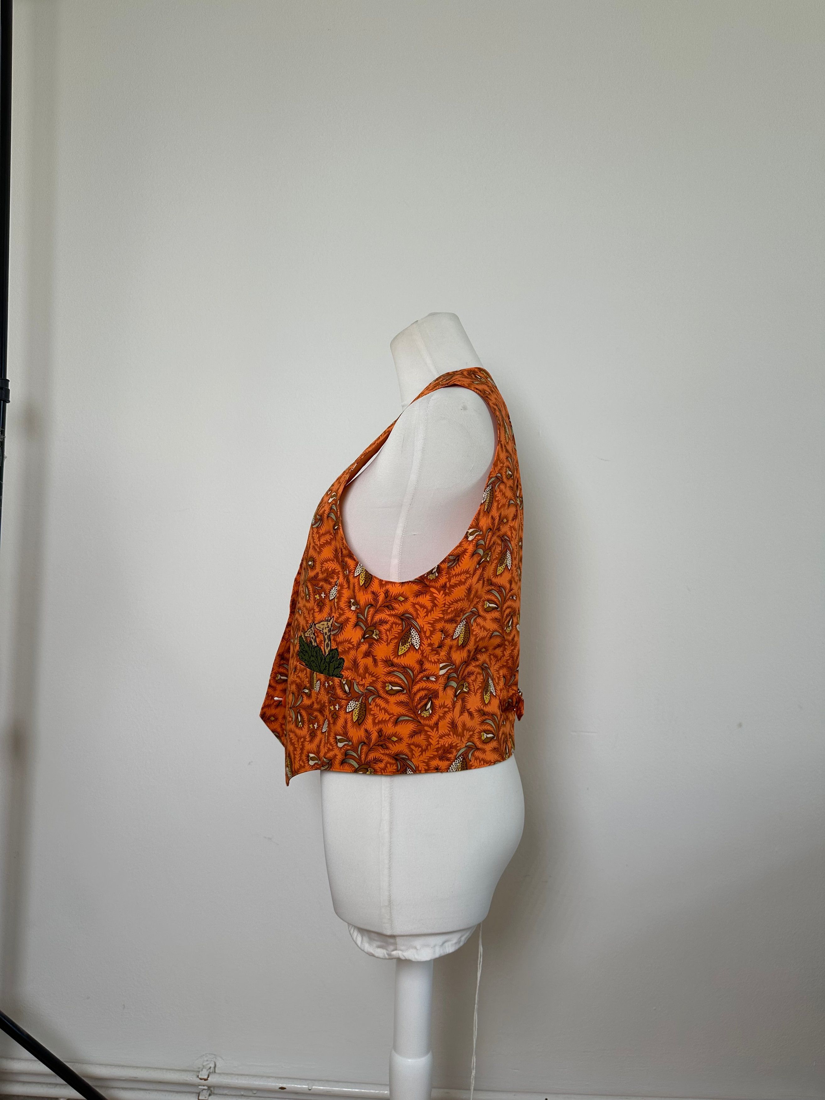 Dior Vintage Silk Vest Orange Size S / US 4 / IT 40 - 3 Thumbnail