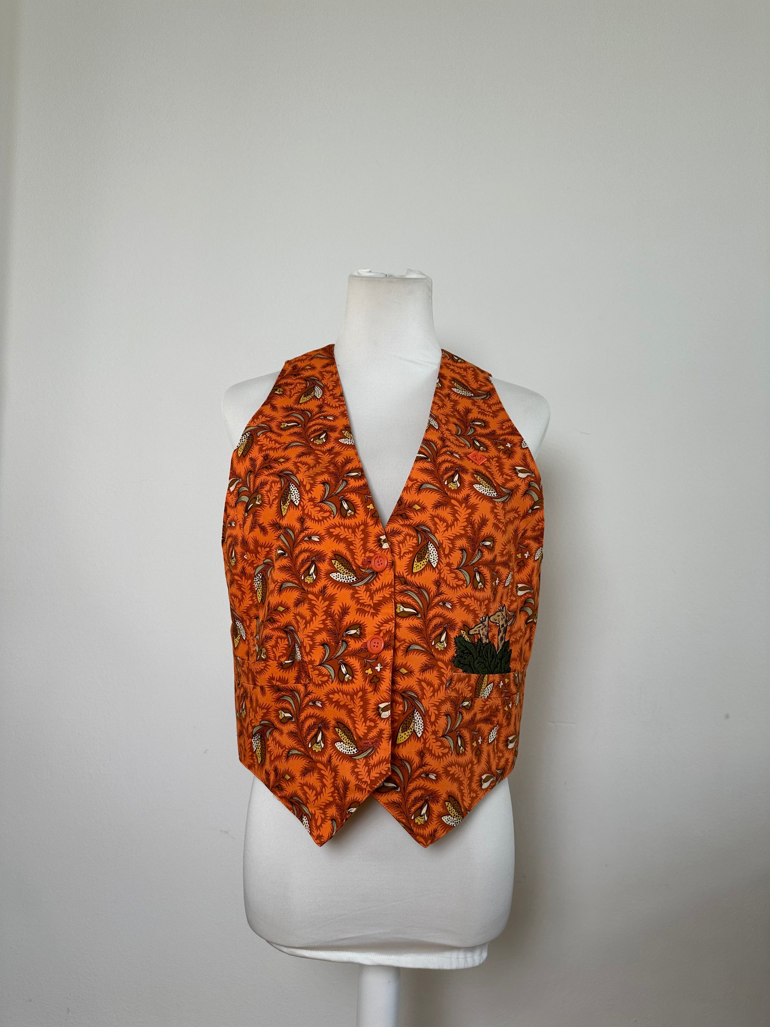 Dior Vintage Silk Vest Orange Size S / US 4 / IT 40 - 10 Thumbnail