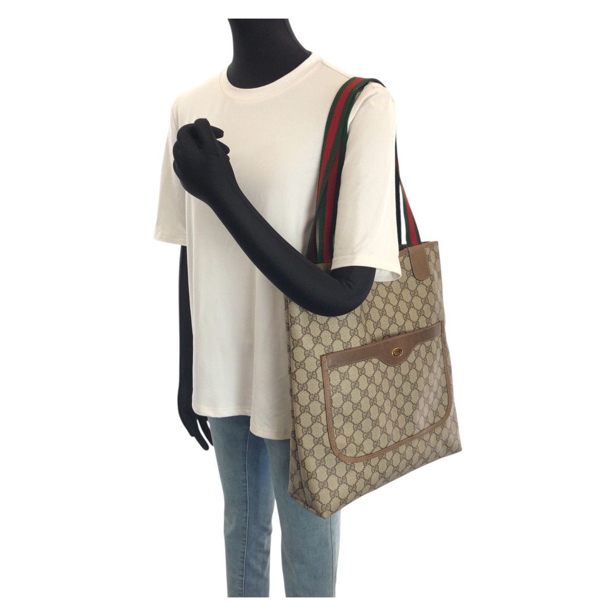 Gucci Gucci Gucci GG Supreme Canvas Tote Bag Textile Tote Bag 3902003 DUTY FREE for USA Size ONE SIZE - 7 Thumbnail