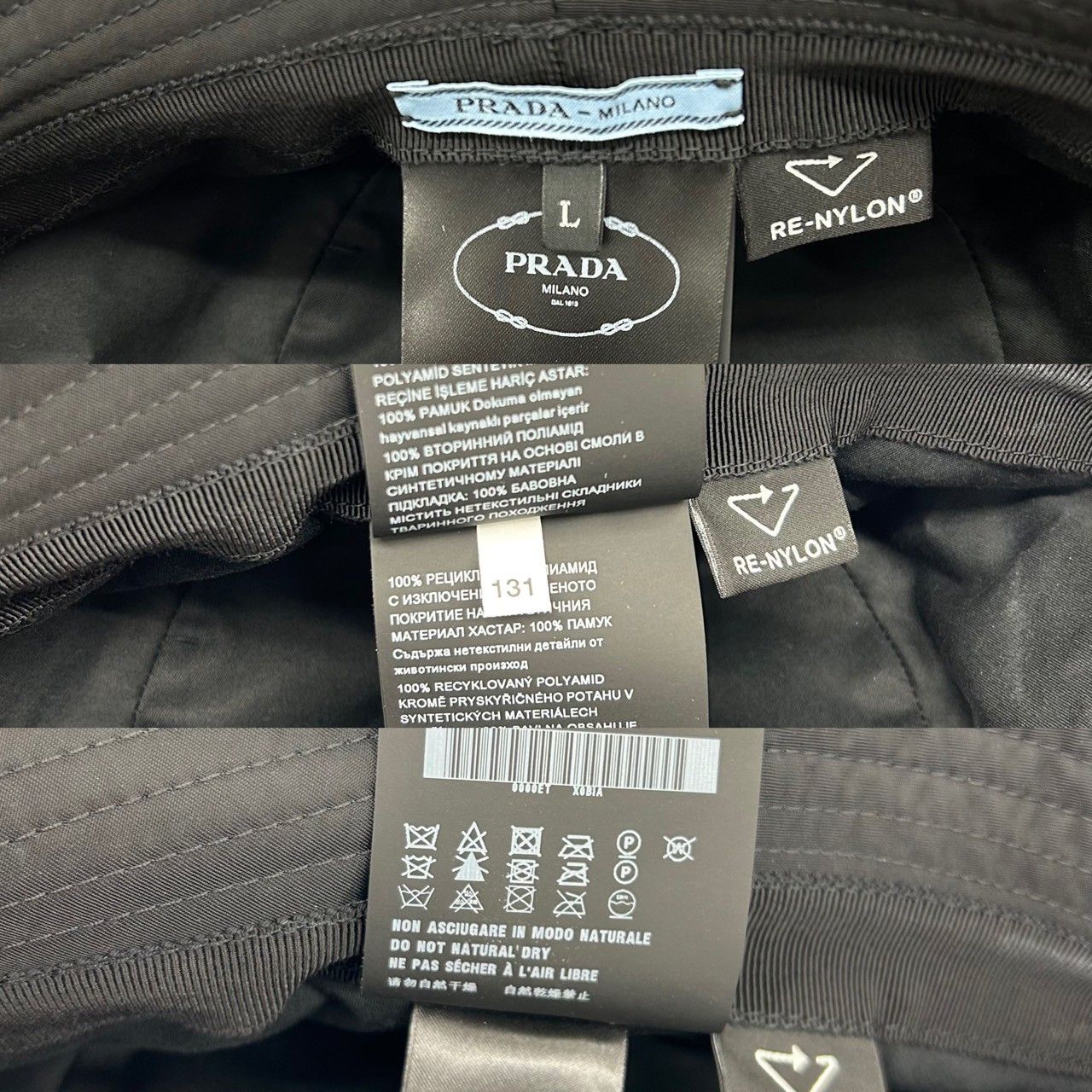 Prada Prada Prada Nylon Bucket Hat Textile Hats DUTY FREE for USA Size ONE SIZE - 3 Thumbnail