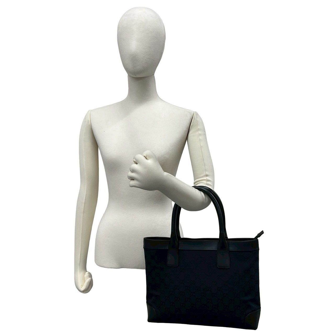 Gucci Gucci Gucci GG Canvas Leather Handbag Textile Tote Bag DUTY FREE for USA Size ONE SIZE - 3 Thumbnail