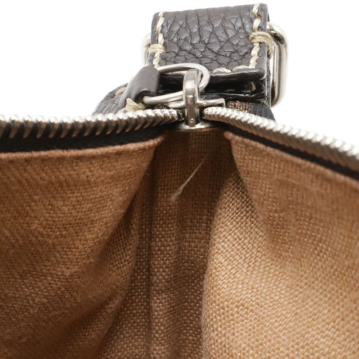 Fendi Fendi Fendi Selleria Zucca Canvas Leather Shoulder Bag Textile Crossbody Bag 8BT109 DUTY FREE for USA Size ONE SIZE - 7 Thumbnail