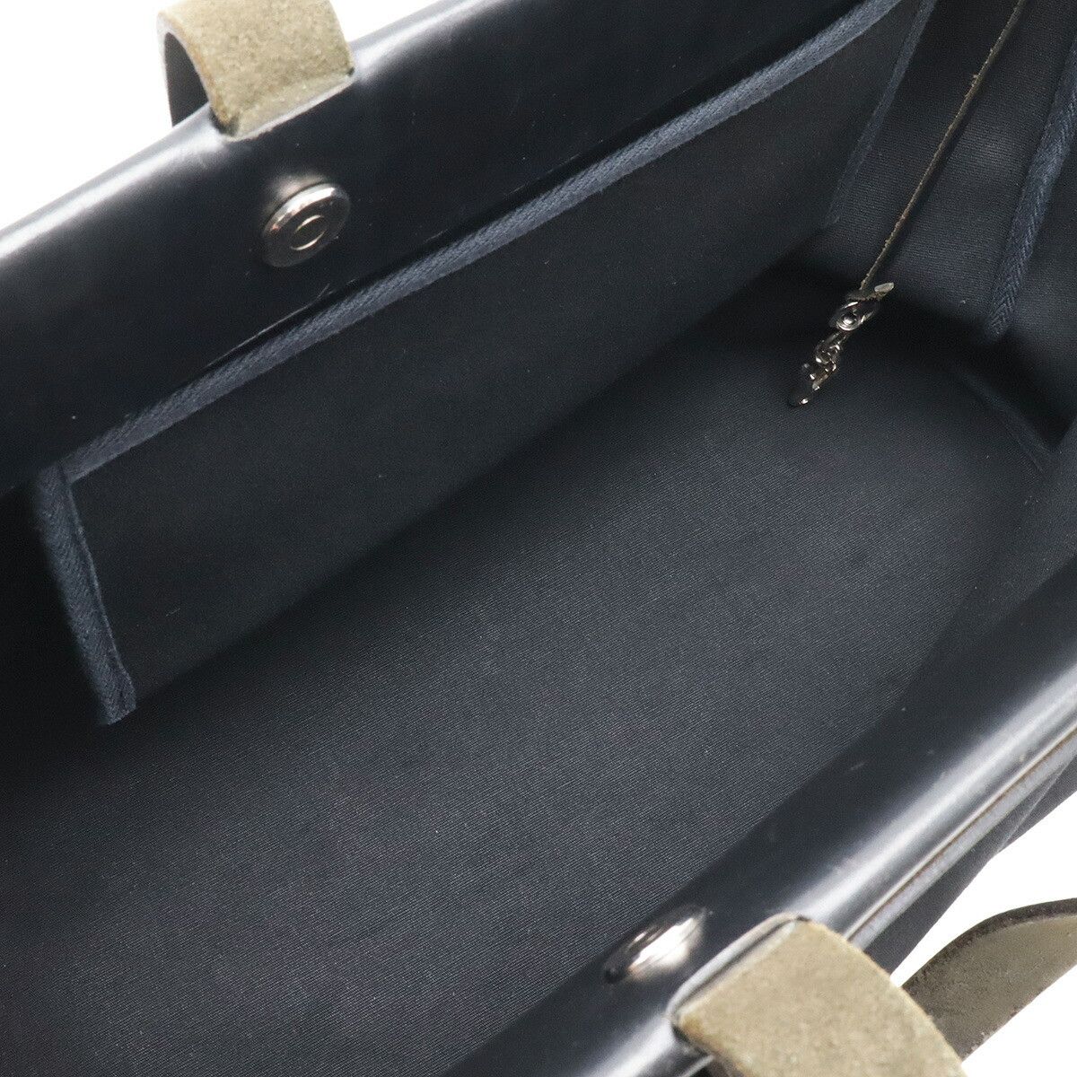 Hermes Hermes Hermes Herbag Cabas GM Toile Officier Leather Tote Bag Textile Tote Bag DUTY FREE for USA Size ONE SIZE - 4 Thumbnail