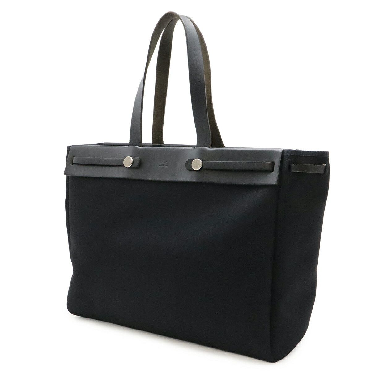 Hermes Hermes Hermes Herbag Cabas GM Toile Officier Leather Tote Bag Textile Tote Bag DUTY FREE for USA Size ONE SIZE - 2 Thumbnail