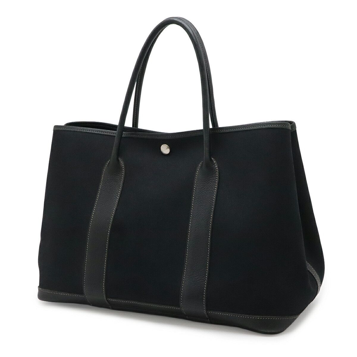 Hermes Hermes Hermes Garden Party PM Toile Officier Canvas Leather Tote Bag Textile Tote Bag Stamp H (2004) DUTY FREE for USA Size ONE SIZE - 2 Thumbnail