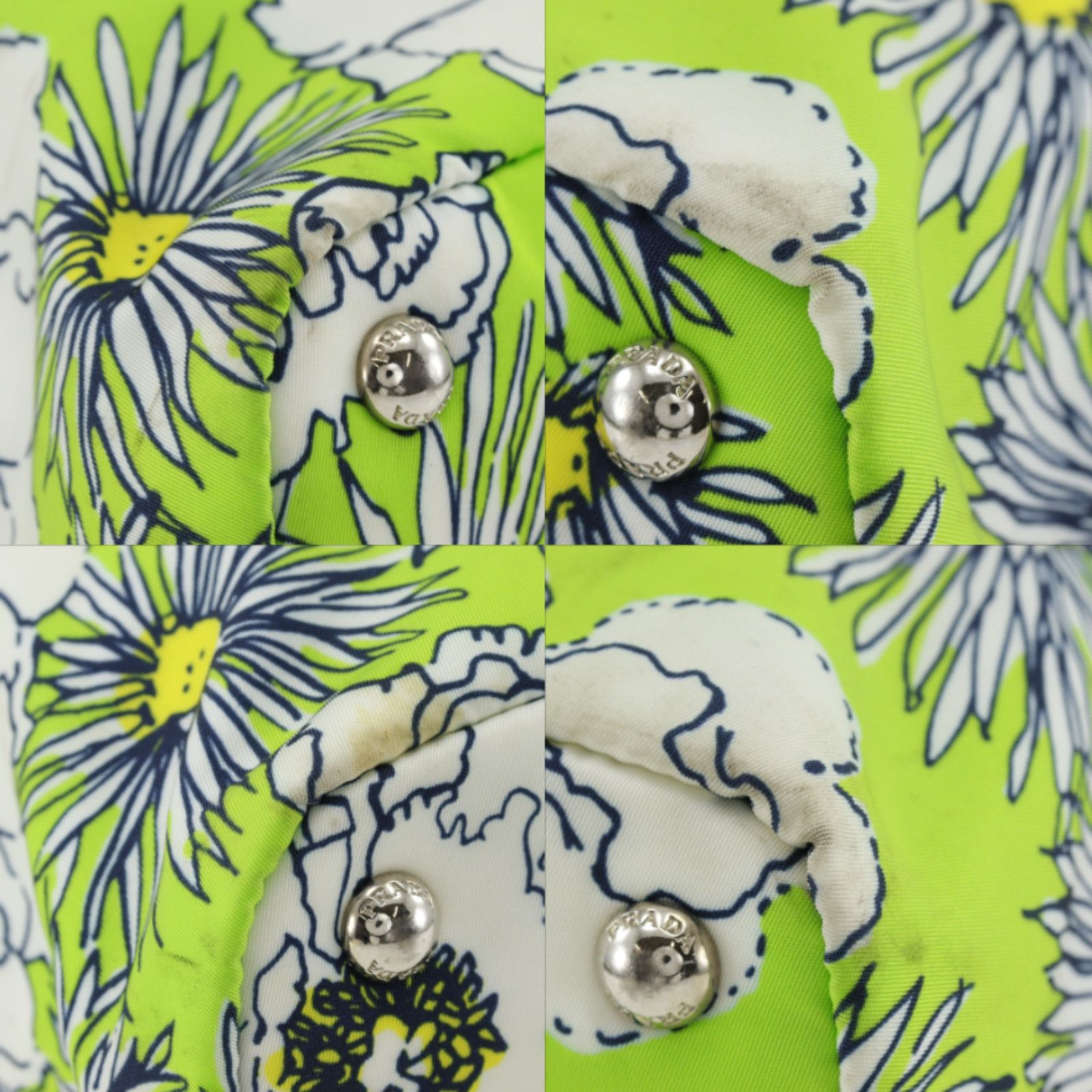 Prada Prada Prada Flower Nylon 2way Tote Bag Textile Tote Bag DUTY FREE for USA Size ONE SIZE - 4 Thumbnail