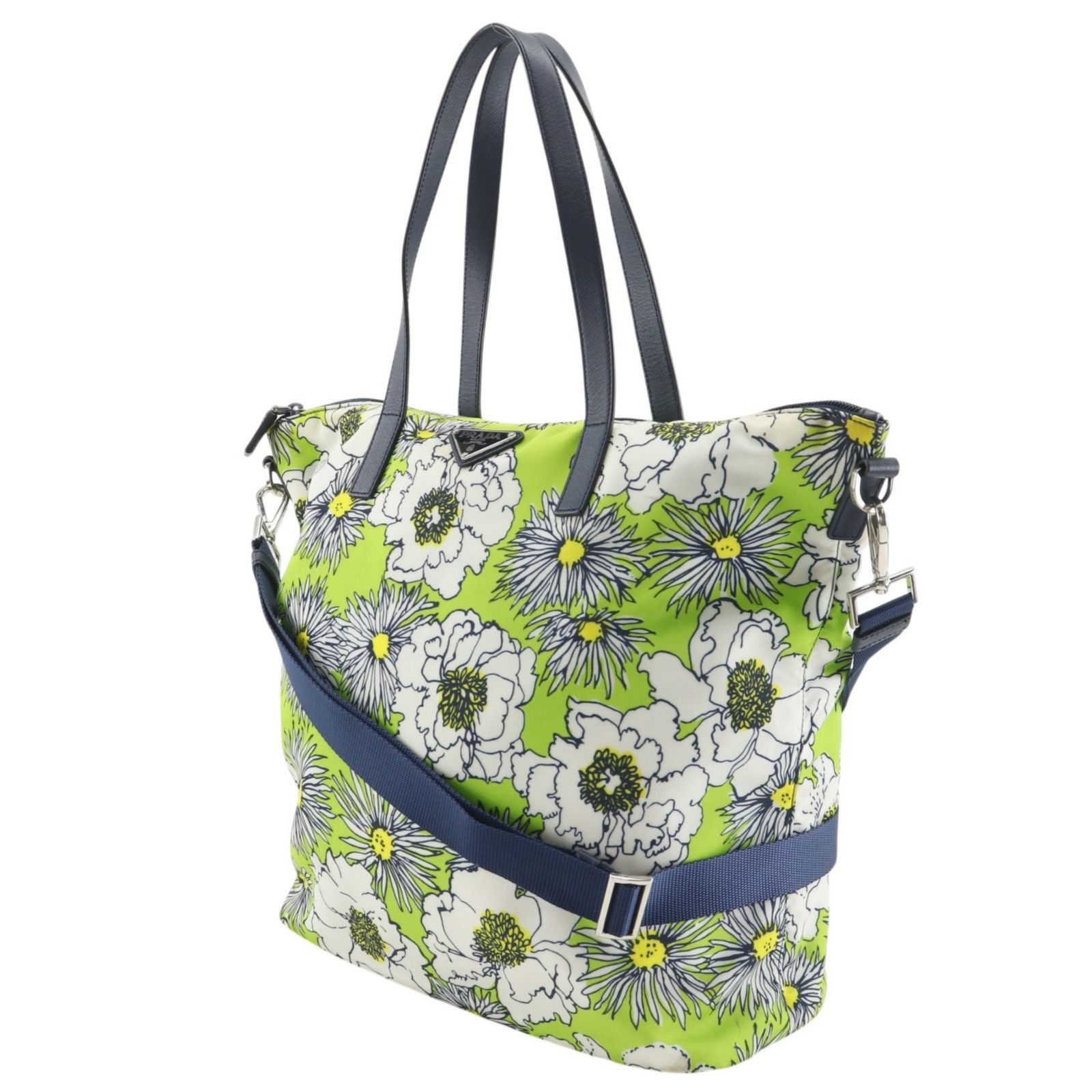 Prada Prada Prada Flower Nylon 2way Tote Bag Textile Tote Bag DUTY FREE for USA Size ONE SIZE - 2 Thumbnail