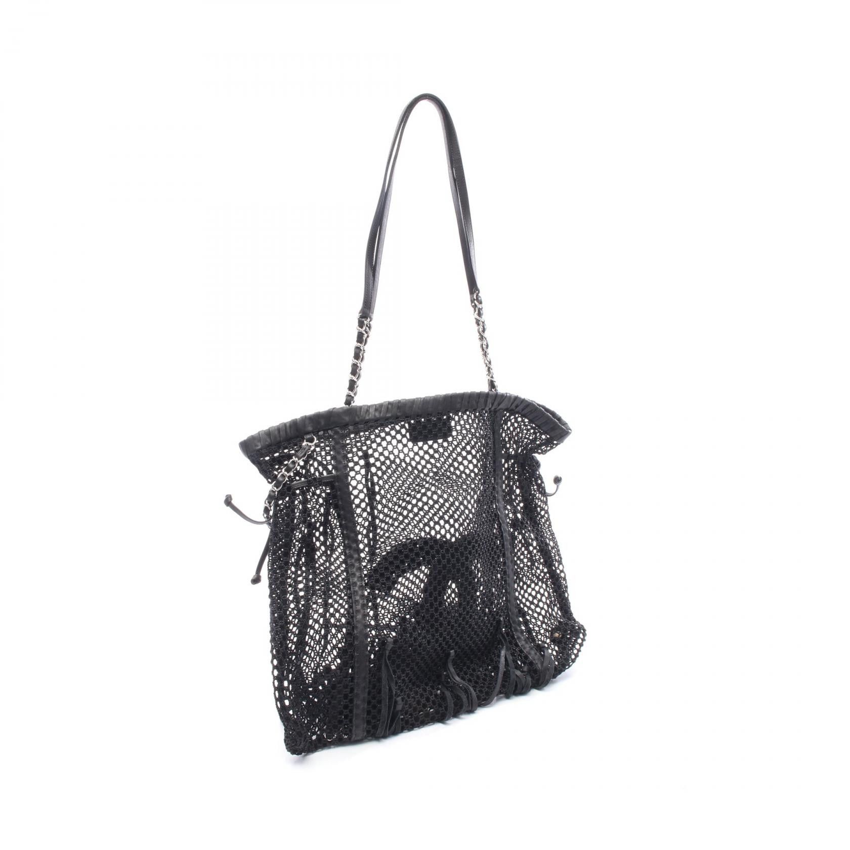 Chanel Chanel Chanel Coco Mark Leather Mesh Shoulder Bag Leather Shoulder Bag DUTY FREE for USA Size ONE SIZE - 2 Thumbnail