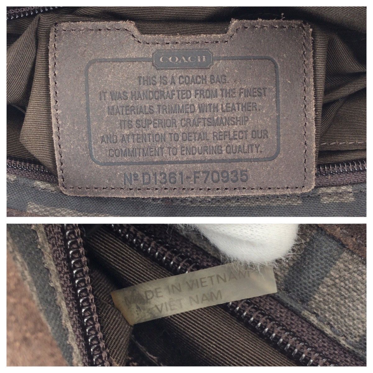Coach Coach COACH Camden Tattasoul Canvas Suede Shoulder Bag Textile Shoulder Bag F70935 DUTY FREE for USA Size ONE SIZE - 4 Thumbnail