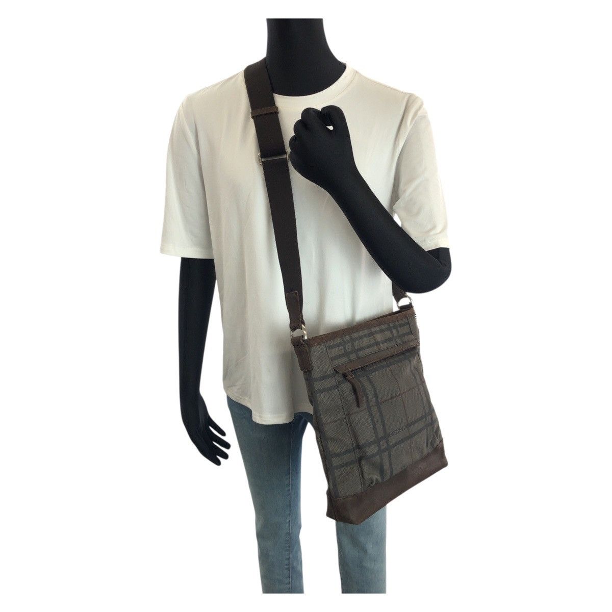 Coach Coach COACH Camden Tattasoul Canvas Suede Shoulder Bag Textile Shoulder Bag F70935 DUTY FREE for USA Size ONE SIZE - 7 Thumbnail