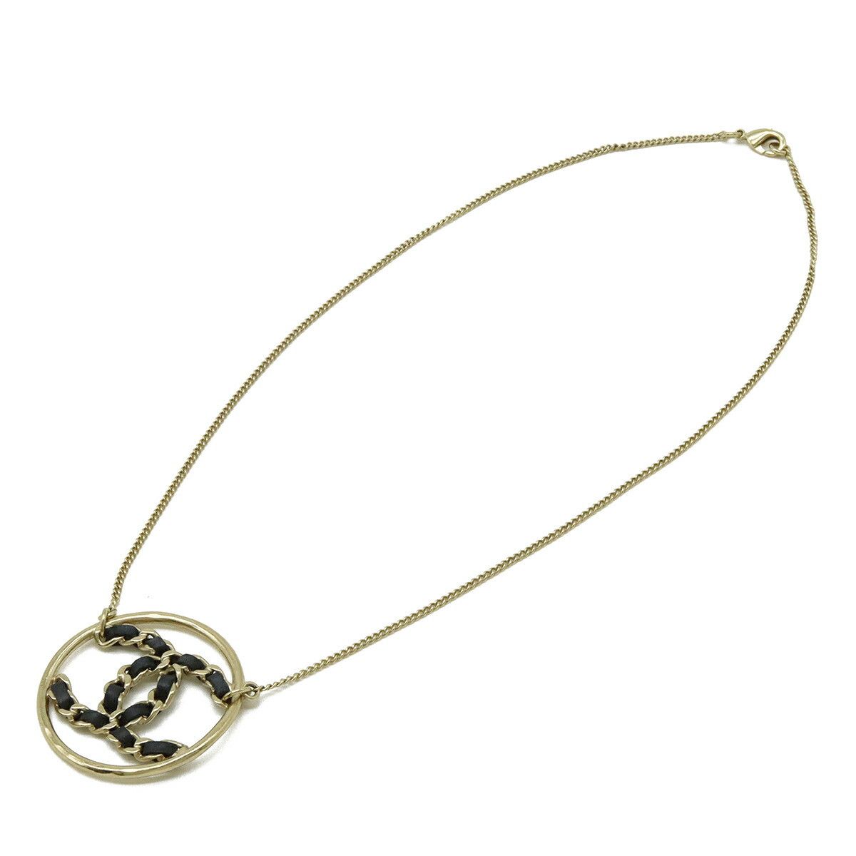 Chanel Chanel Chanel Coco Mark Circle Necklace Pendant Metal Necklace B19P DUTY FREE for USA Size ONE SIZE - 2 Thumbnail