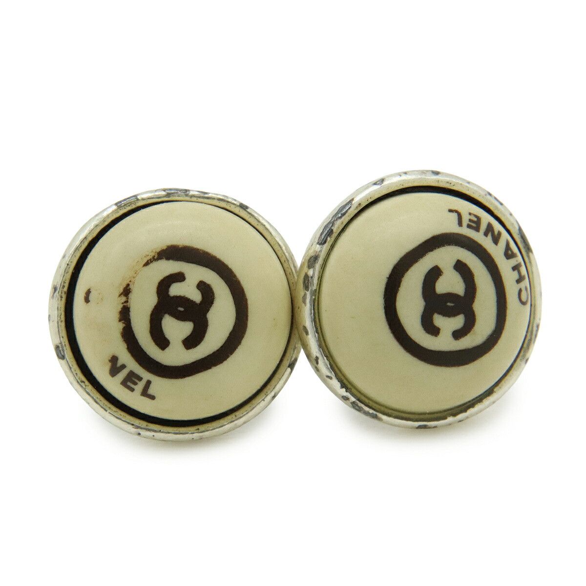Chanel Chanel Chanel Round Earrings Plastic / Synthetic Earrings DUTY FREE for USA Size ONE SIZE - 4 Thumbnail