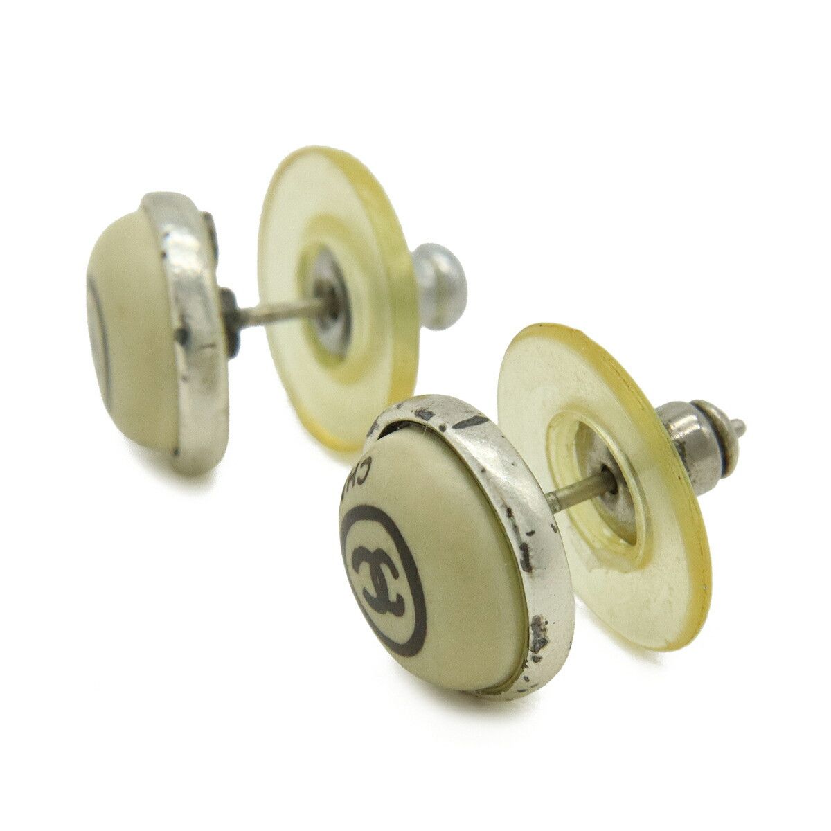 Chanel Chanel Chanel Round Earrings Plastic / Synthetic Earrings DUTY FREE for USA Size ONE SIZE - 2 Thumbnail