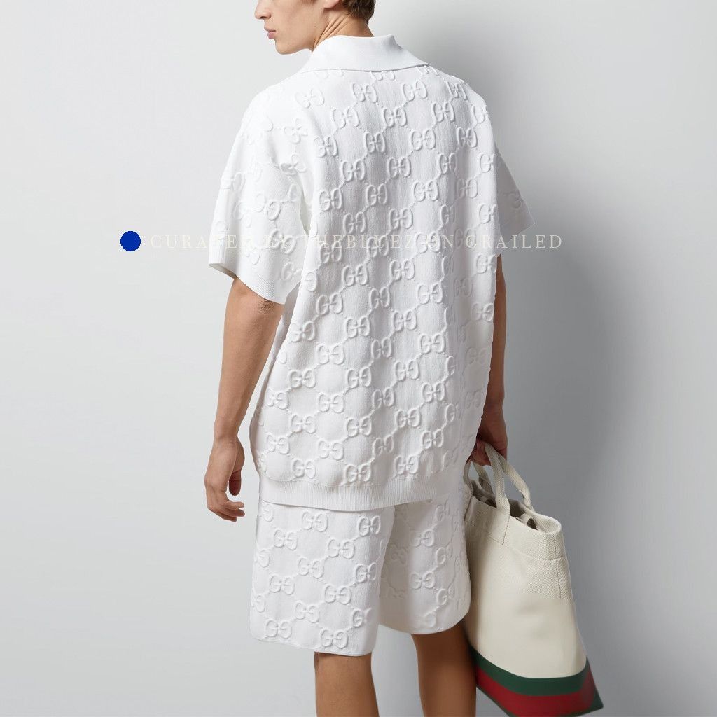 Gucci Jacquard Polo in White Size US XS / EU 42 / 0 - 7 Thumbnail
