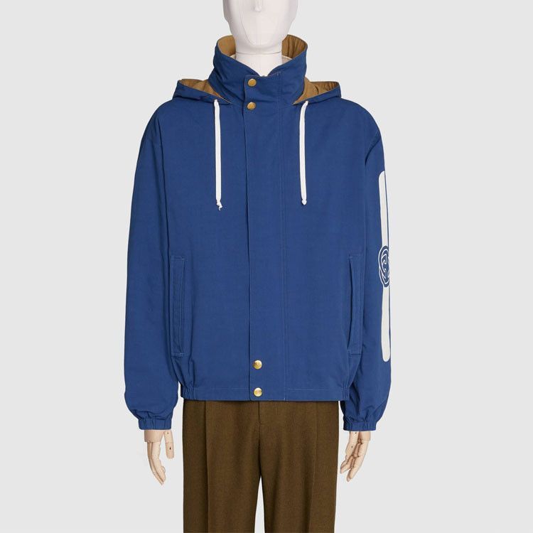 Gucci Reversible Logo Jacket in Blue Size S Size US S / EU 44-46 / 1 - 6 Thumbnail