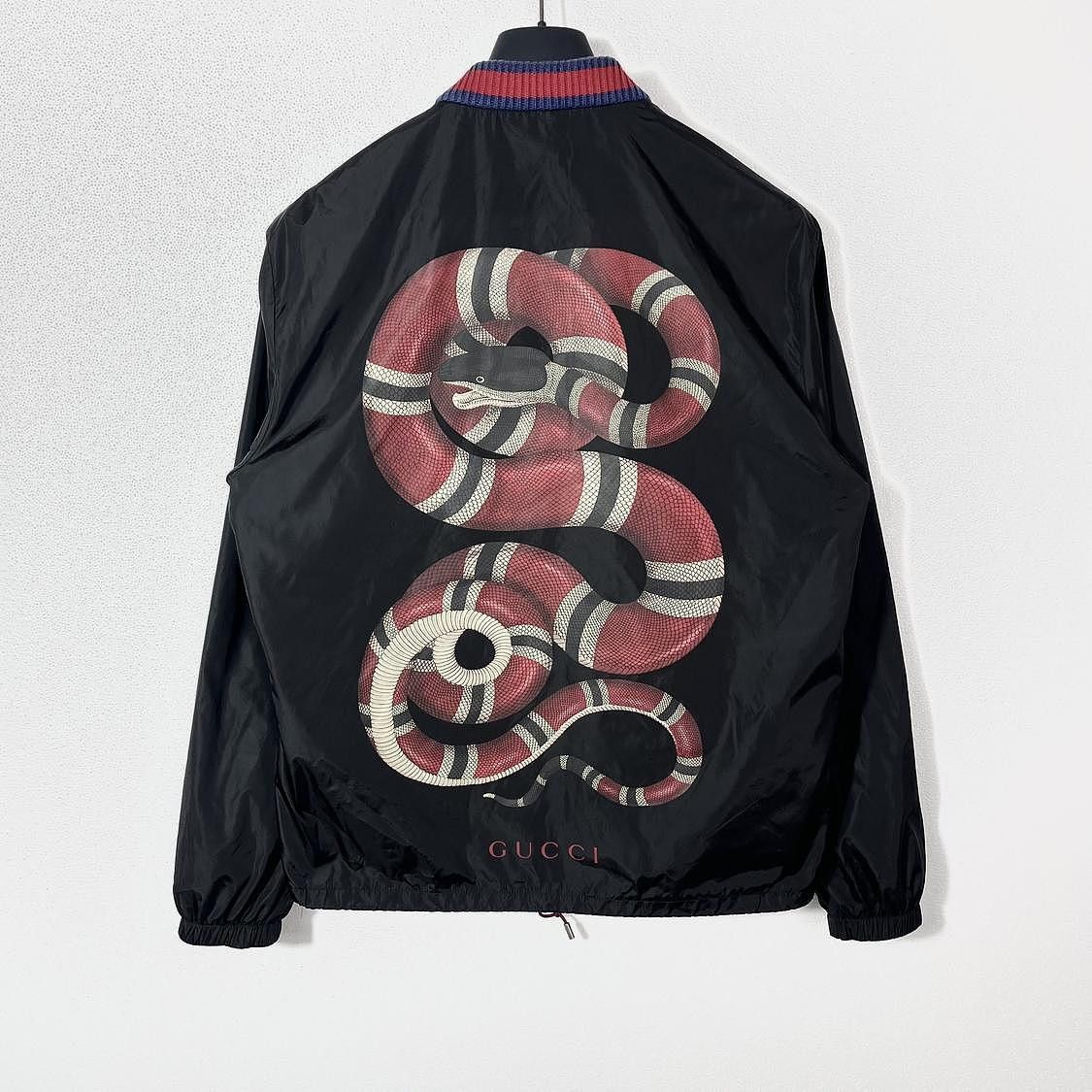 Gucci Black Snake Print Windbreaker Size US S / EU 44-46 / 1 - 2 Thumbnail