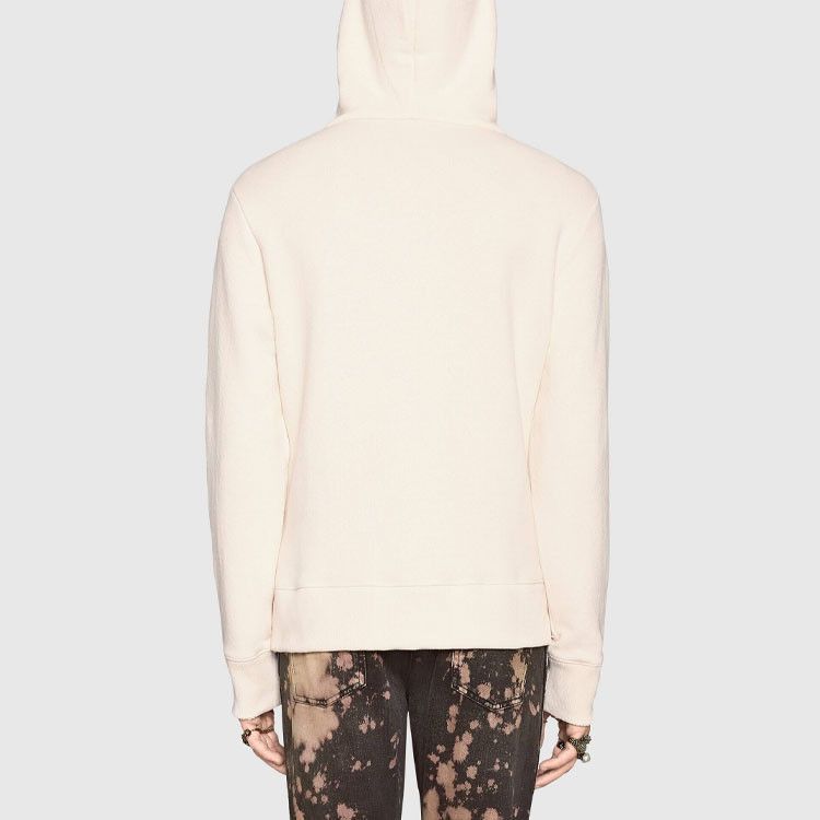 Gucci Logo Print Hoodie in White Size US XS / EU 42 / 0 - 8 Thumbnail