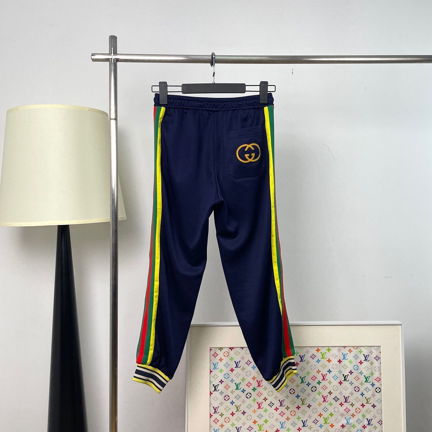 Gucci Luxe Side Stripe Joggers in Blue Size US 28 / EU 44 - 2 Thumbnail