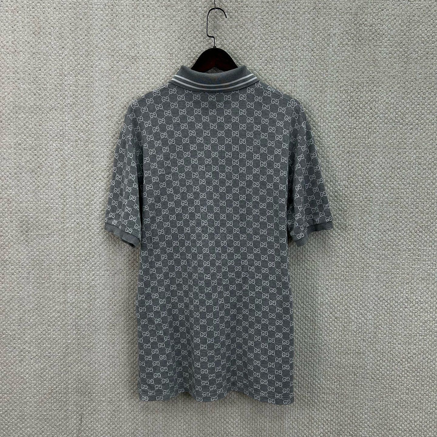 Gucci Classic GG Monogram Polo in Gray Size US L / EU 52-54 / 3 - 2 Thumbnail