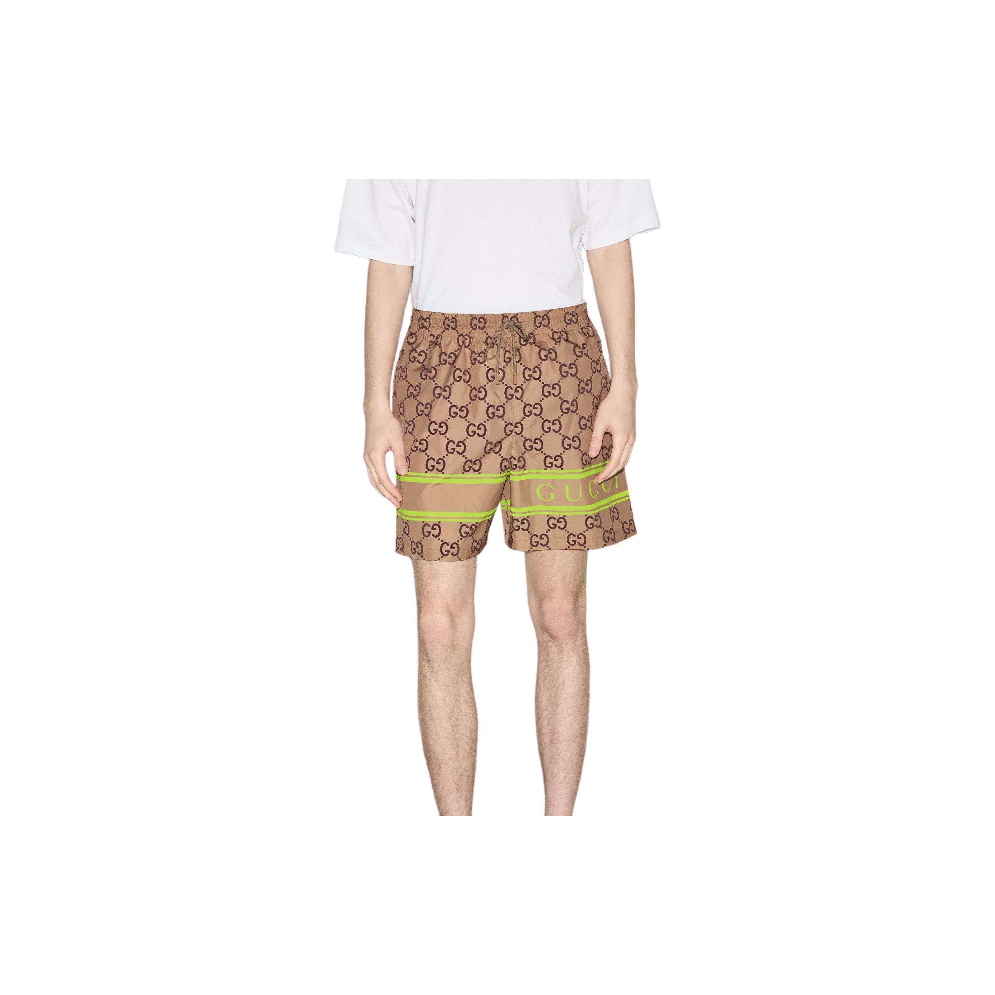 Gucci Designer Logo Shorts in Brown Size US 30 / EU 46 - 7 Thumbnail