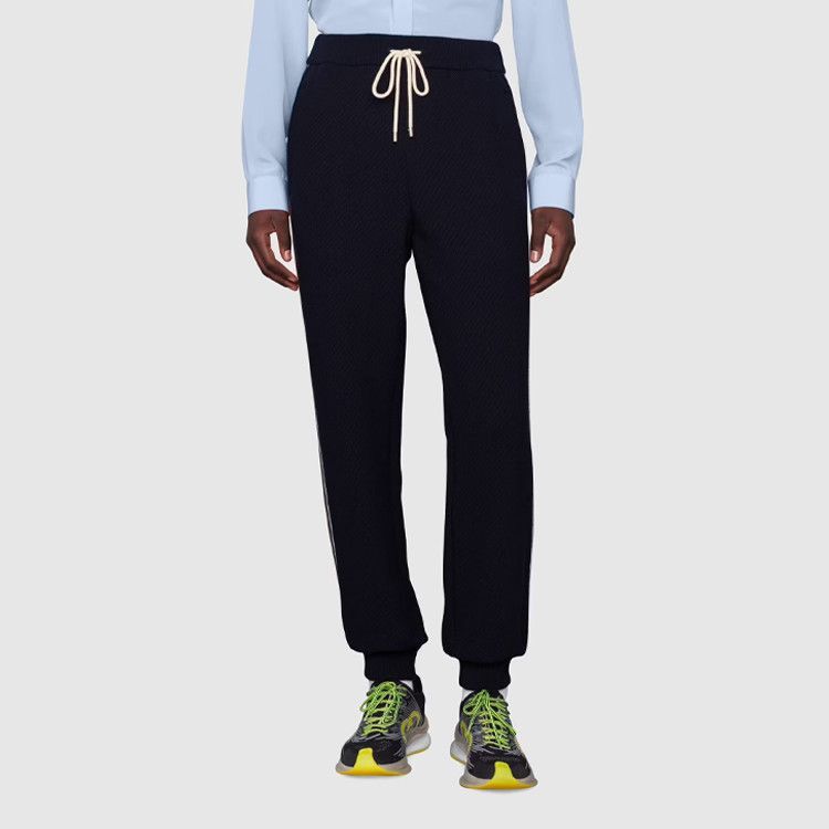 Gucci Cozy Blue Knit Sweatpants with Web Stripes Size US 28 / EU 44 - 10 Thumbnail
