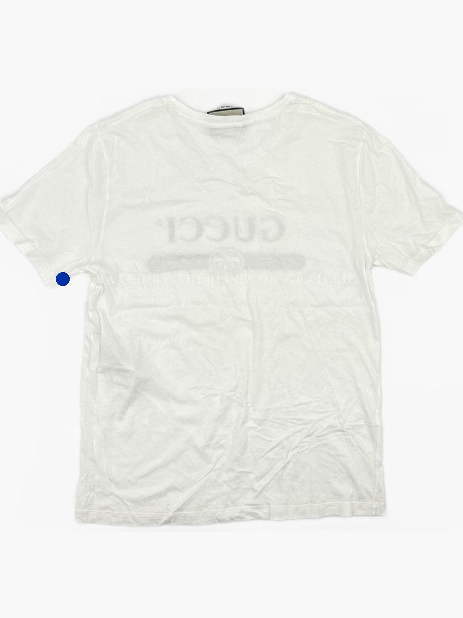Gucci Logo Web Stripe T-Shirt in White, Size XL Size US XL / EU 56 / 4 - 2 Thumbnail