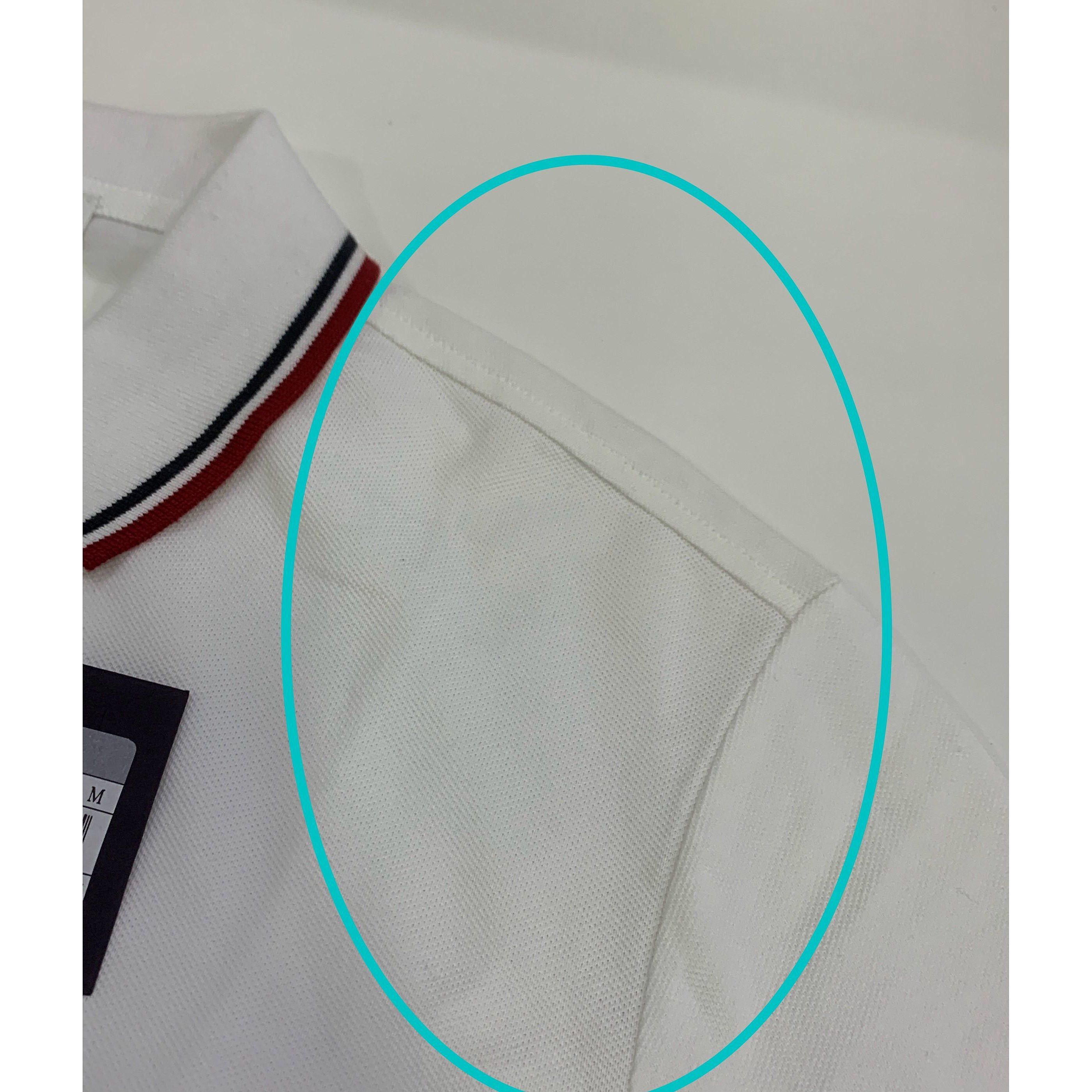 Prada Striped Trim Polo Shirt in White Size US M / EU 48-50 / 2 - 6 Thumbnail