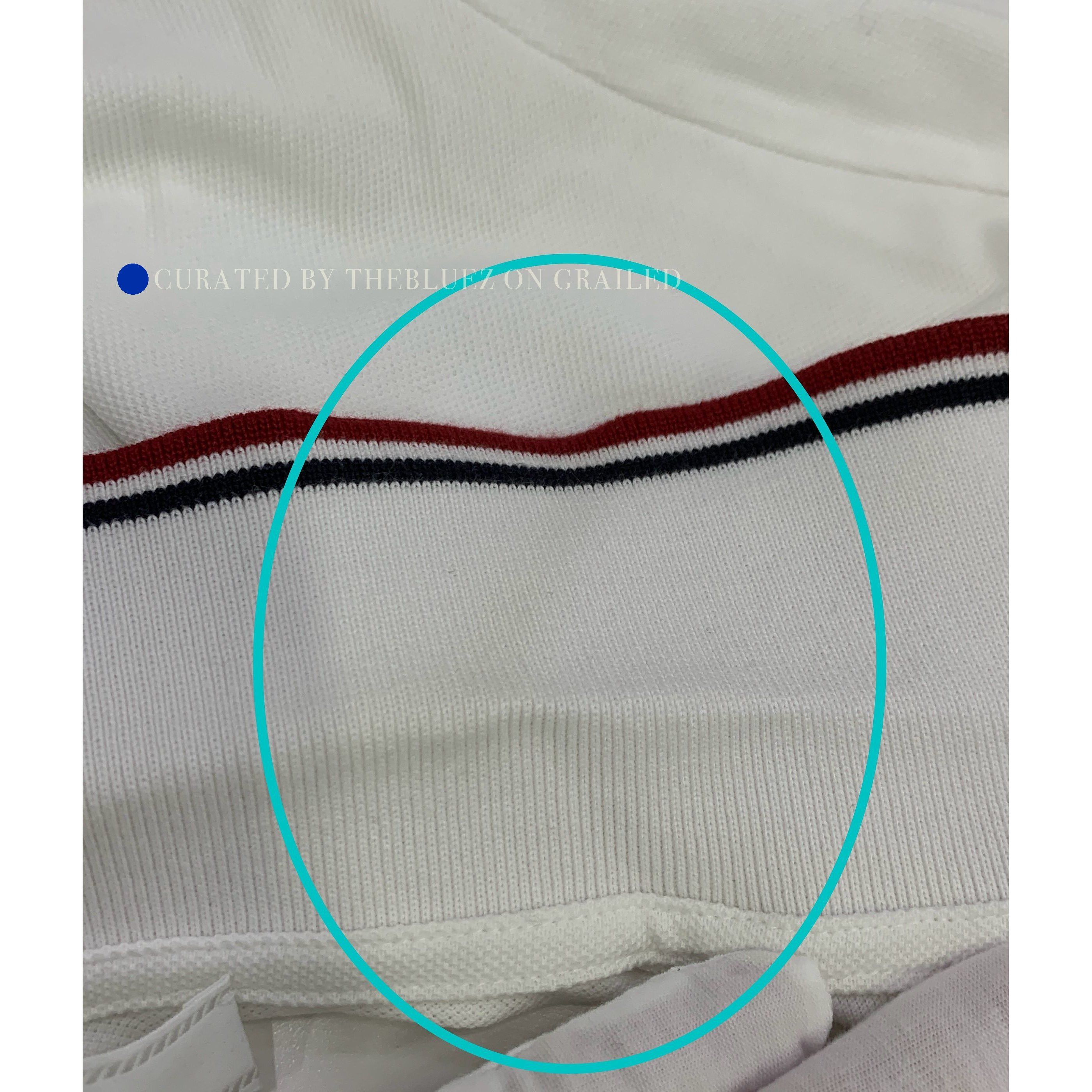 Prada Striped Trim Polo Shirt in White Size US M / EU 48-50 / 2 - 7 Thumbnail