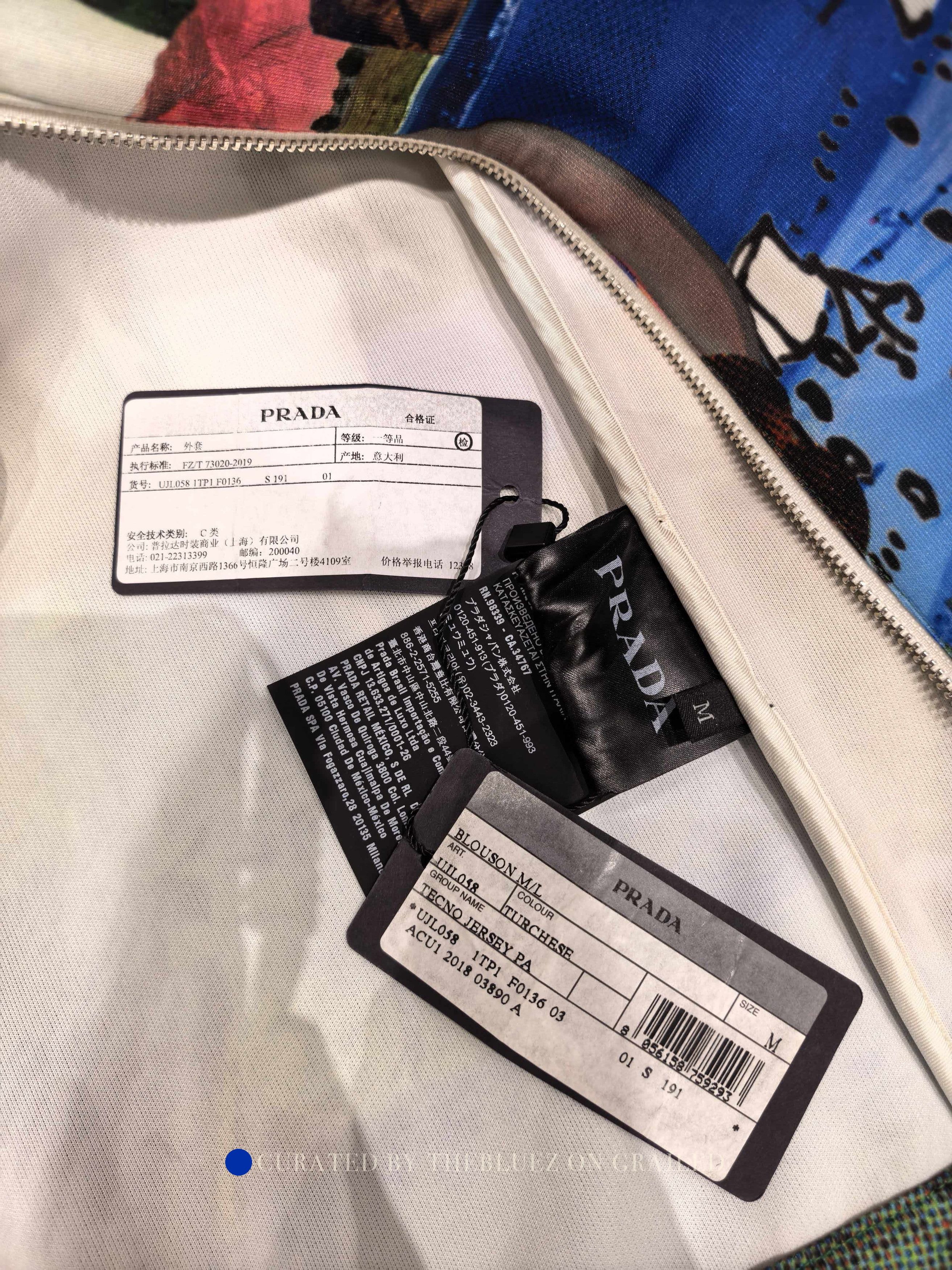 Prada Graphic Print Zip Jacket in Multi Size US M / EU 48-50 / 2 - 5 Thumbnail