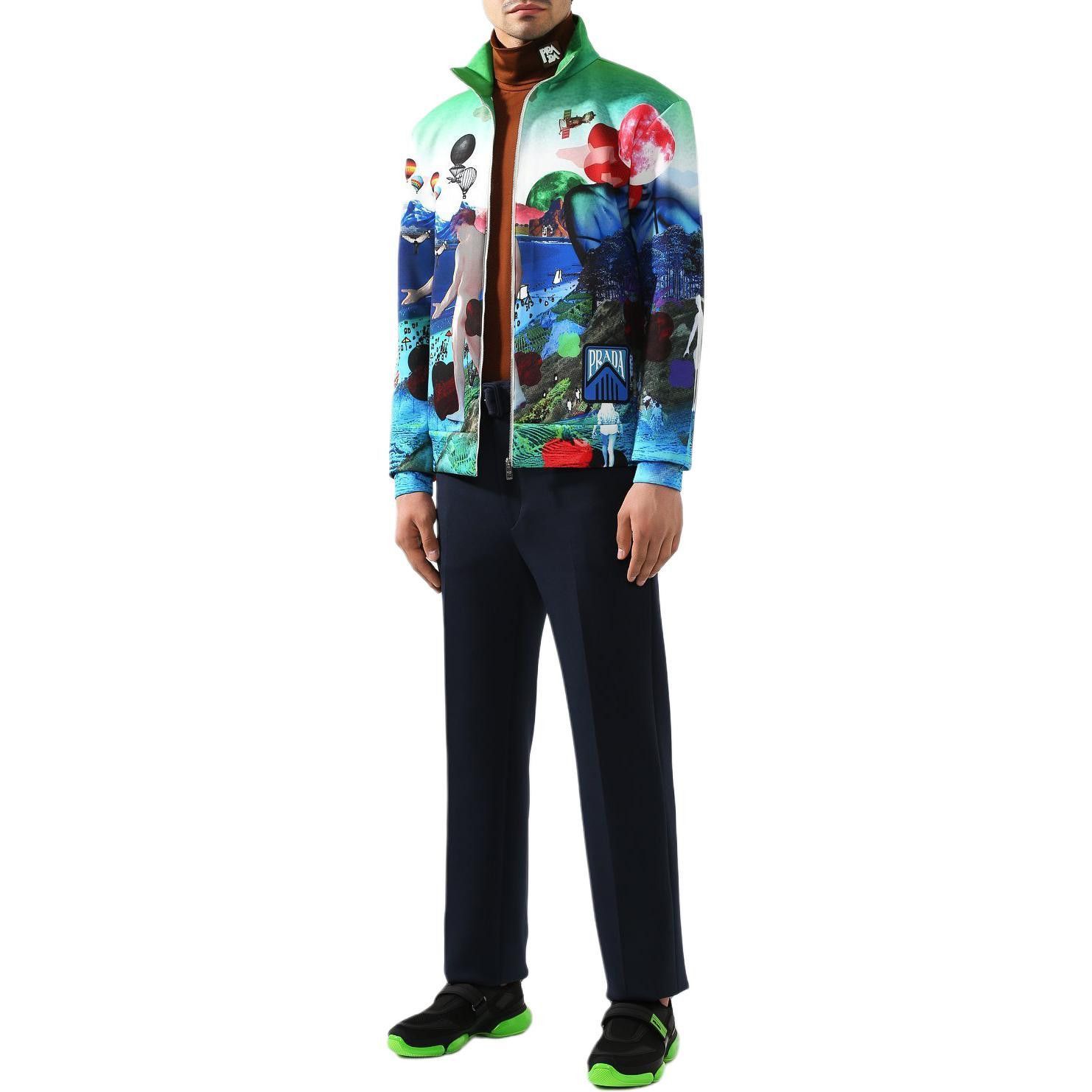 Prada Graphic Print Zip Jacket in Multi Size US M / EU 48-50 / 2 - 8 Thumbnail