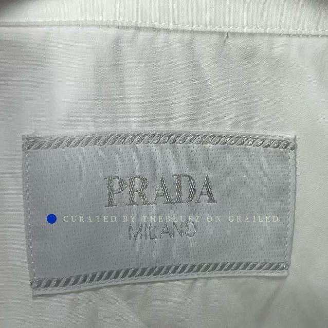 Prada Graphic Print White Button Up Shirt Size US XL / EU 56 / 4 - 3 Thumbnail