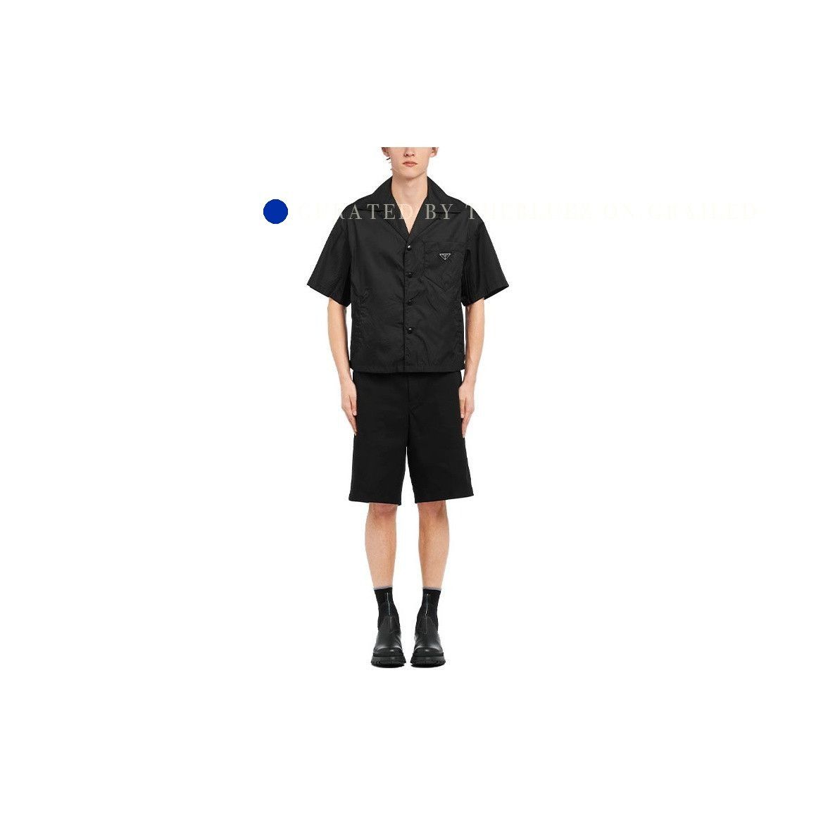 Prada Short Sleeve Logo Shirt in Black Size US M / EU 48-50 / 2 - 8 Thumbnail