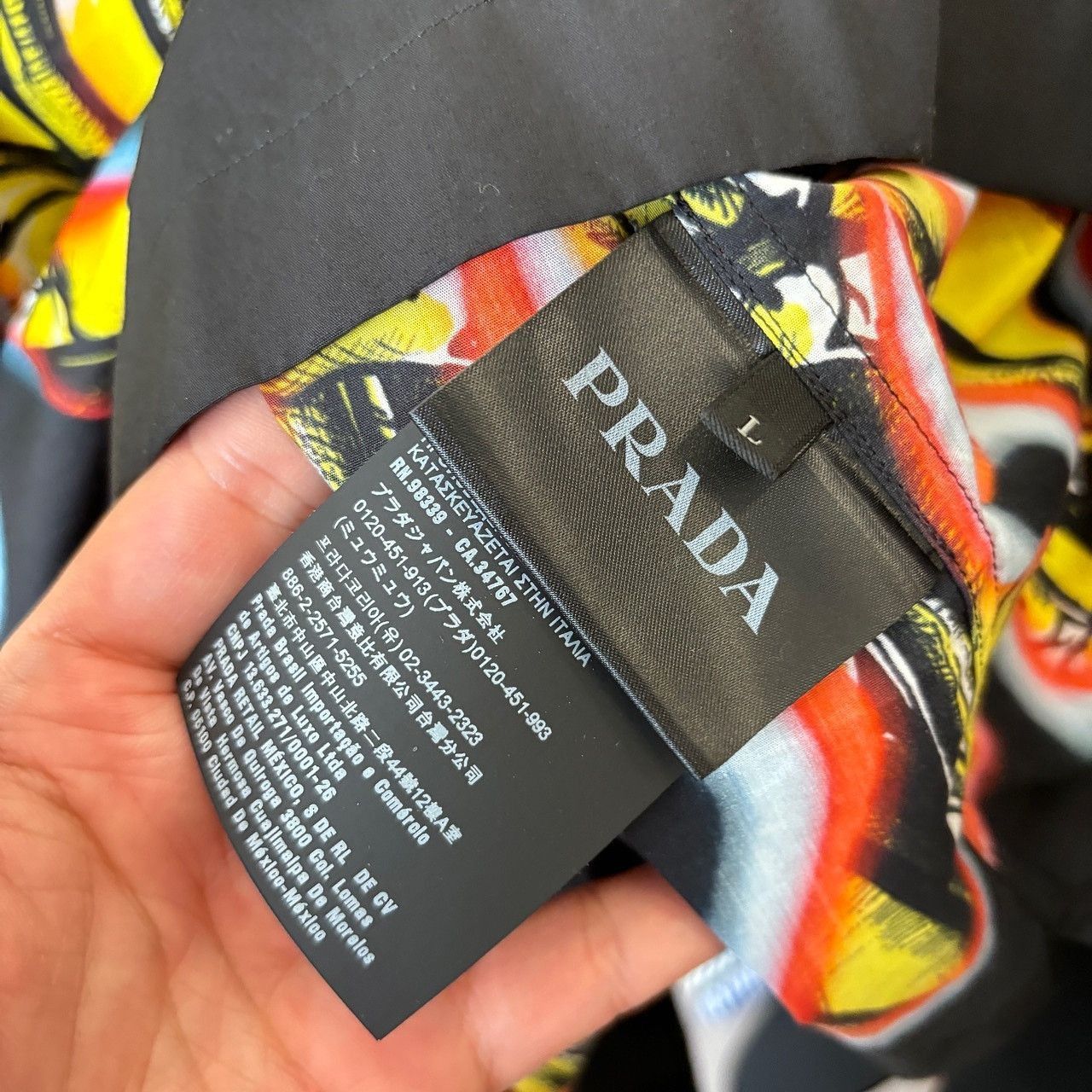 Prada Eye-Catching Flame Print Button-Up Shirt Size US L / EU 52-54 / 3 - 4 Thumbnail