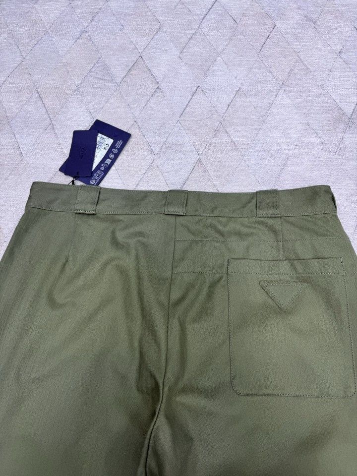 Prada Stylish Green Cotton Jogger Pants, Size 36 Size US 36 / EU 52 - 7 Thumbnail
