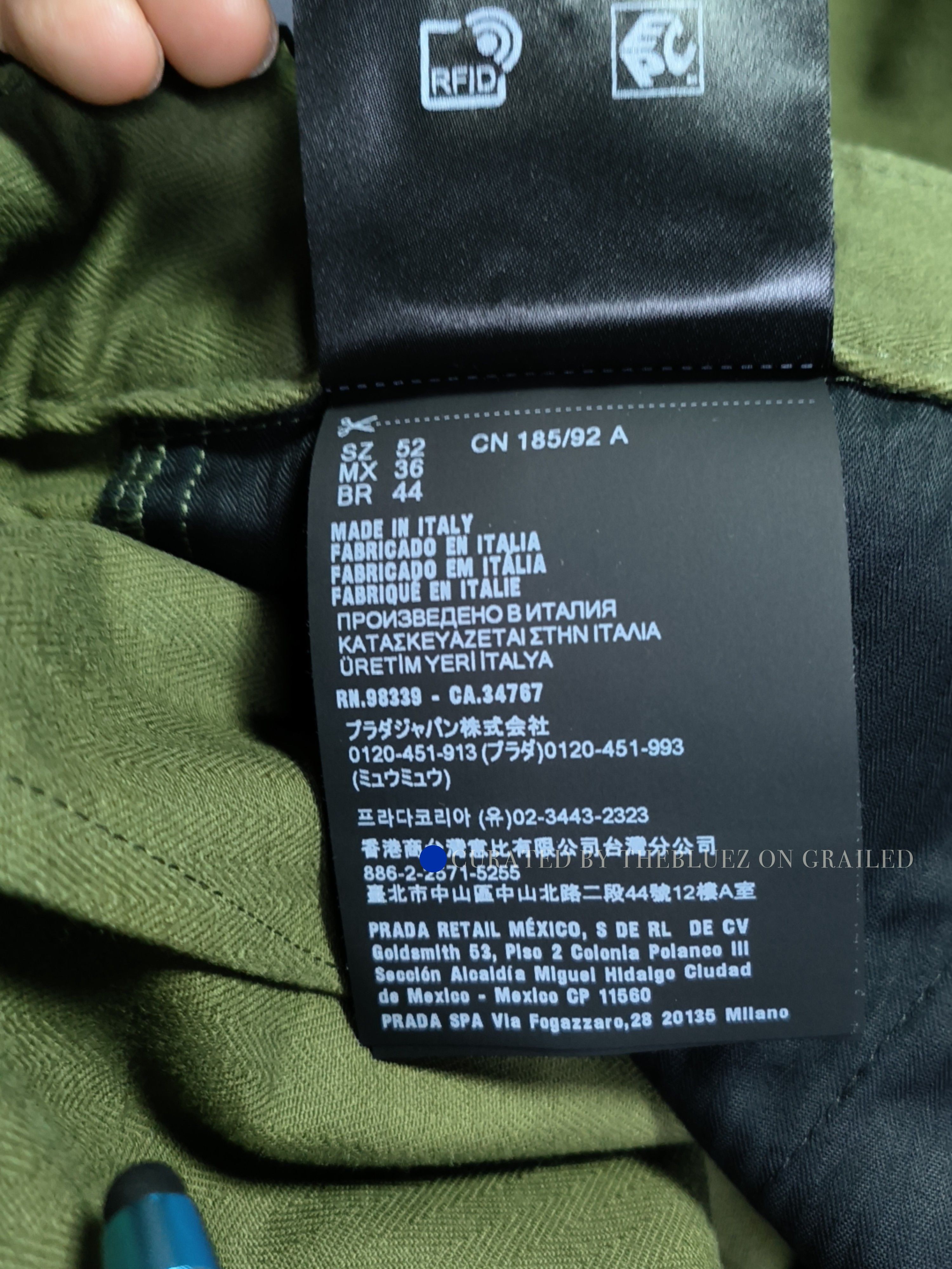 Prada Stylish Green Cotton Jogger Pants, Size 36 Size US 36 / EU 52 - 4 Thumbnail