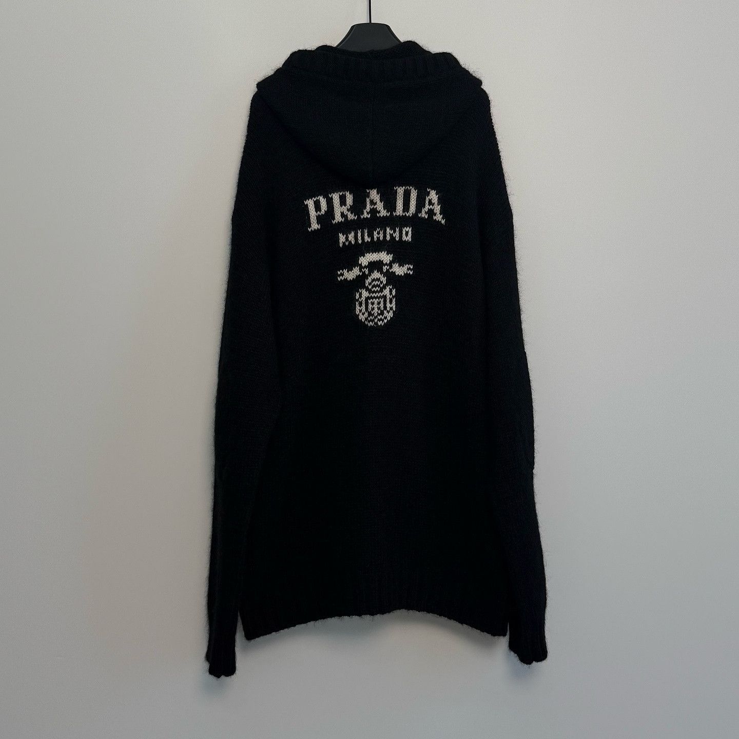 Prada Black Zip Hoodie with Logo Detail Size US L / EU 52-54 / 3 - 2 Thumbnail