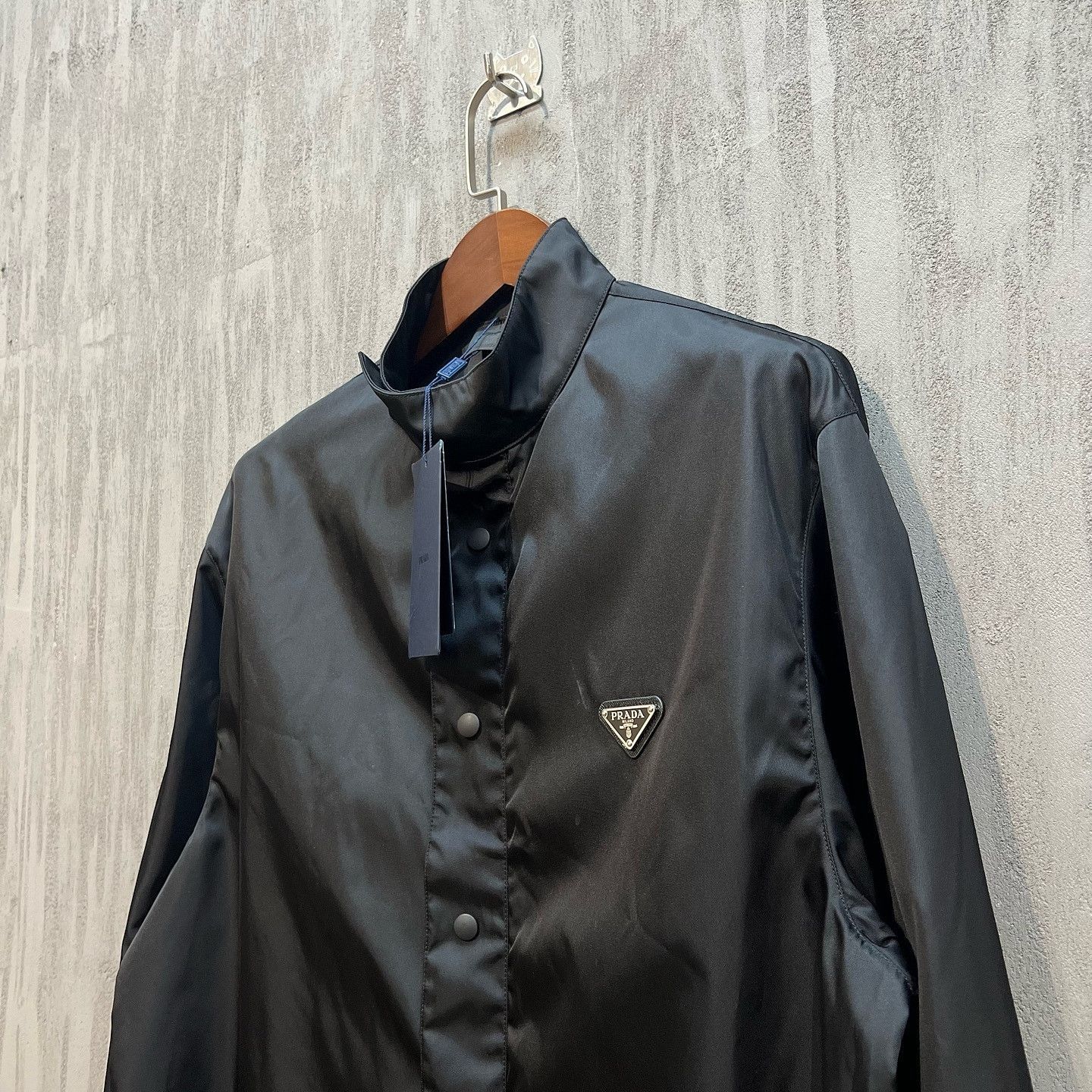 Prada High Collar Black Button-Up Shirt Size US M / EU 48-50 / 2 - 5 Thumbnail