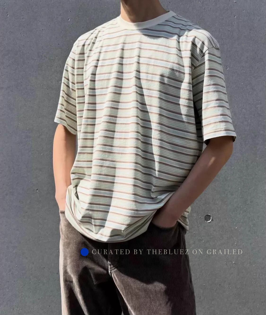 Auralee Gradient Stripe Two-Tone Short Sleeve Tee Size US L / EU 52-54 / 3 - 3 Thumbnail
