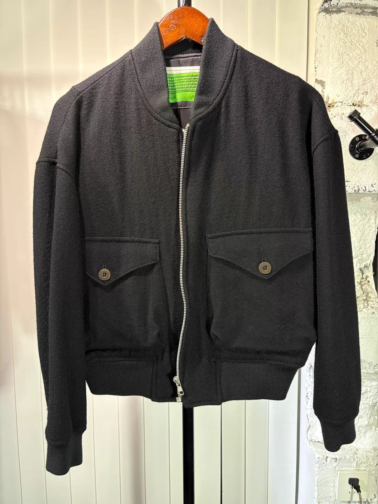 Issey Miyake 90s Black Embroidered Baseball Jacket Size US S / EU 44-46 / 1 - 2 Thumbnail