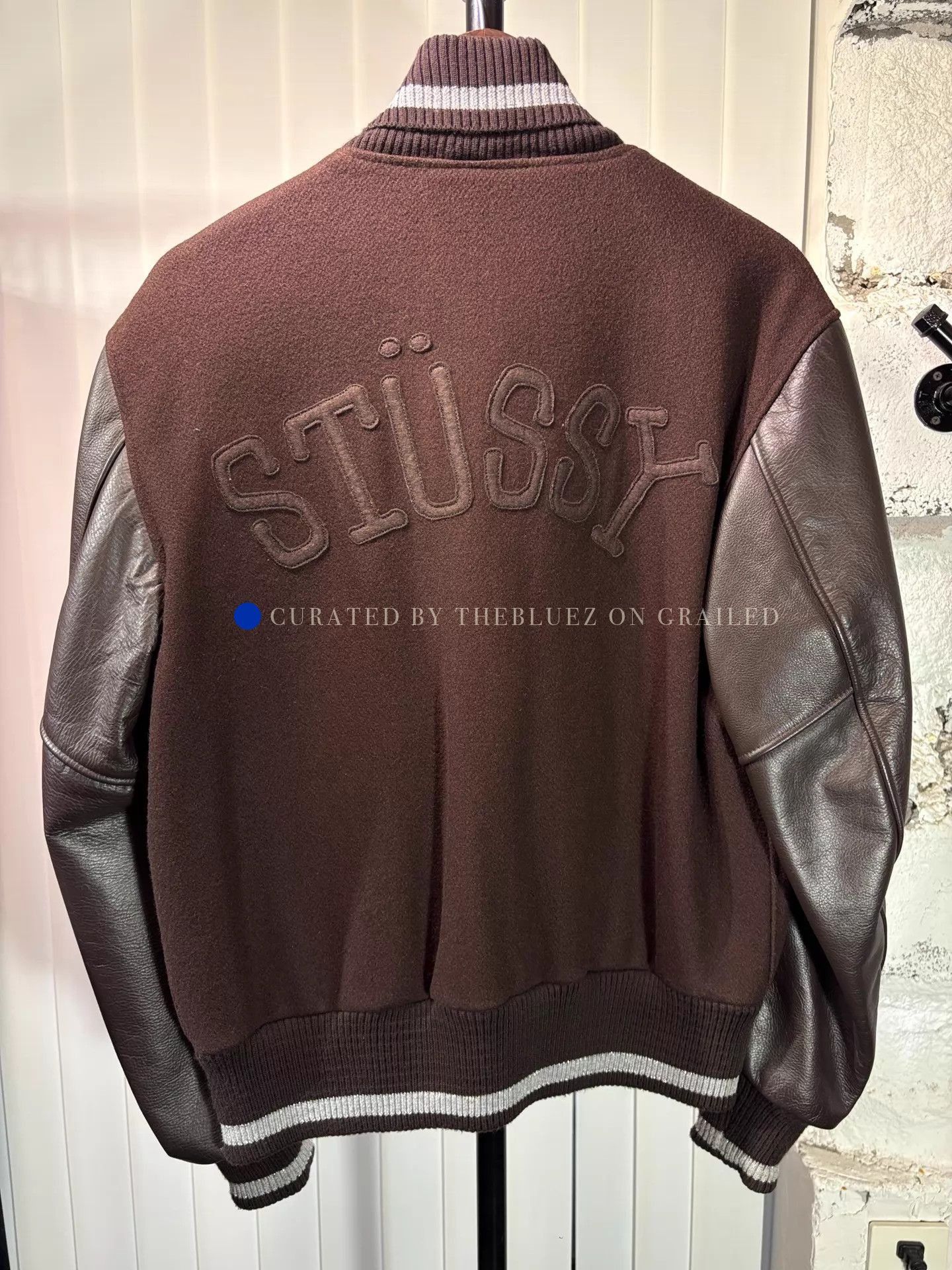 Stussy Vintage Varsity Jacket with Leather Sleeves Size US M / EU 48-50 / 2 - 2 Thumbnail
